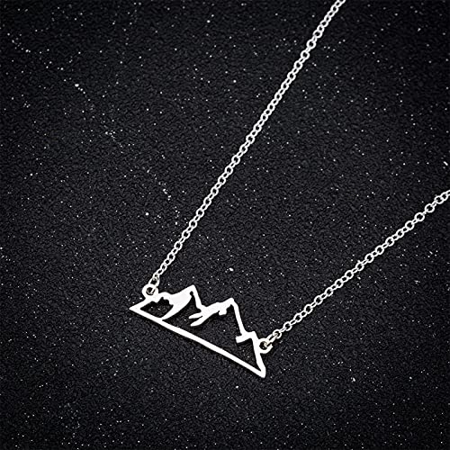 coadipress Minimalist Snowy Mountain Necklace Hiking Mountain Peak Pendants Necklaces Jewelry Climbing Nature Outdoor Lovers Gifts4