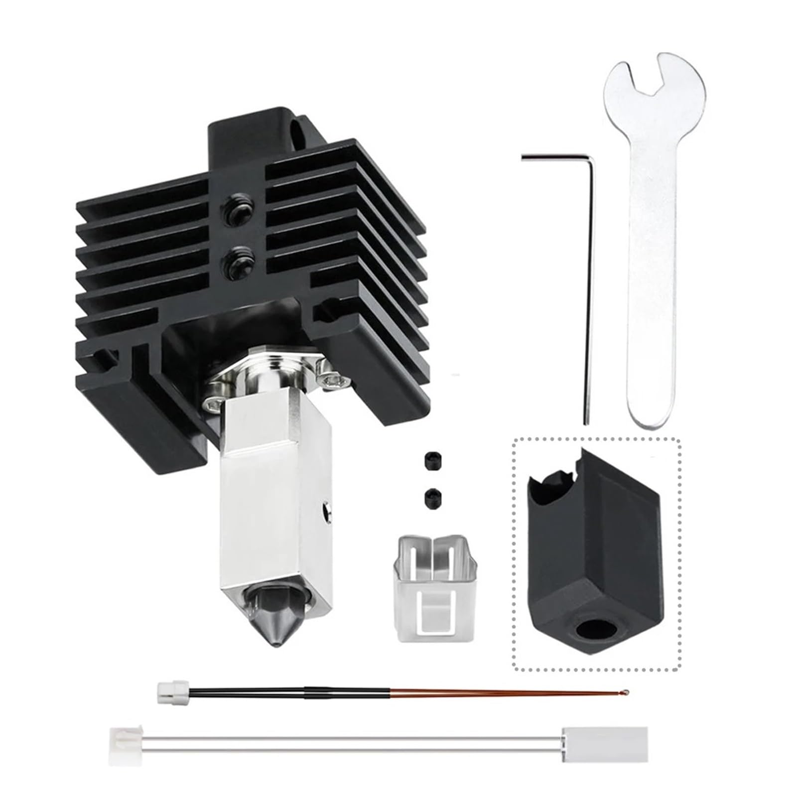 1-10 pezzi Calzino in silicone X1 Carbon X1C P1P Estrusore for stampante 3D Hotend Copertura protettiva Blocco riscaldante Isolamento termico(2pcs)