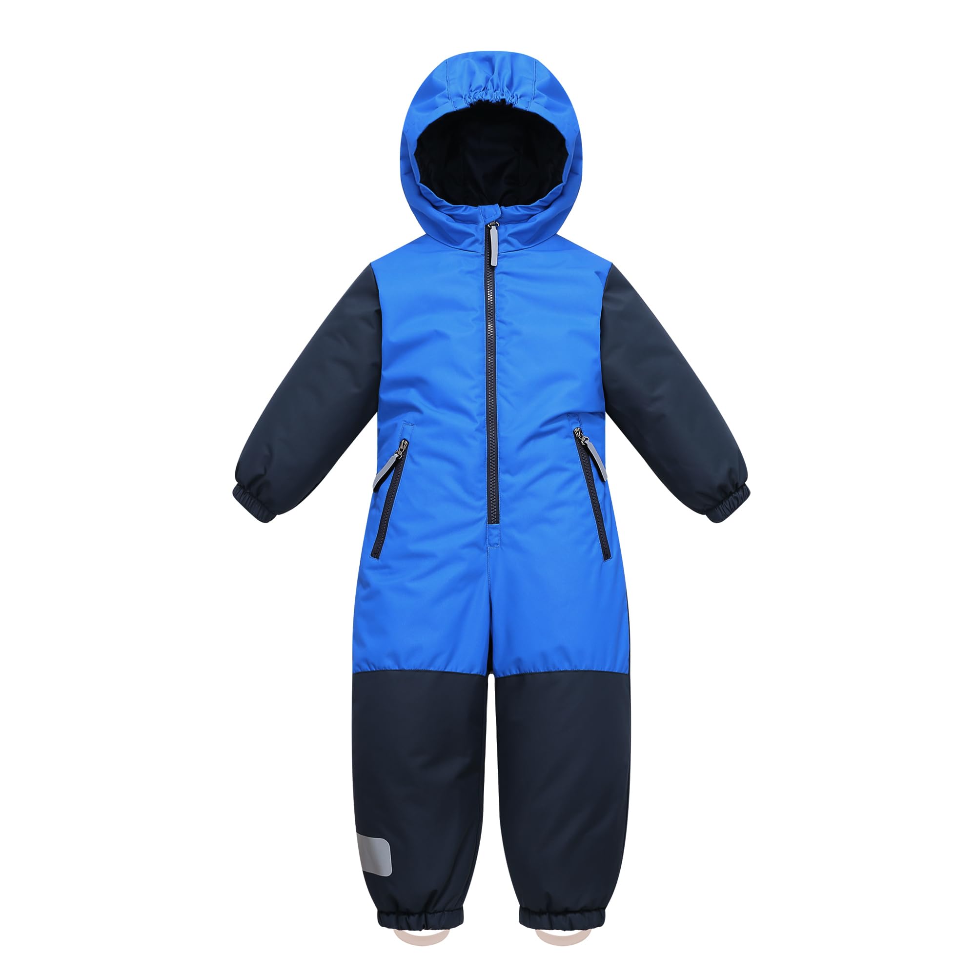 Owntop Schneeanzug Kinder Unisex, Schneeoverall Mädchen Jungen, Winddicht Wasserdicht Skianzug mit Kapuze Reißverschluss 98-122