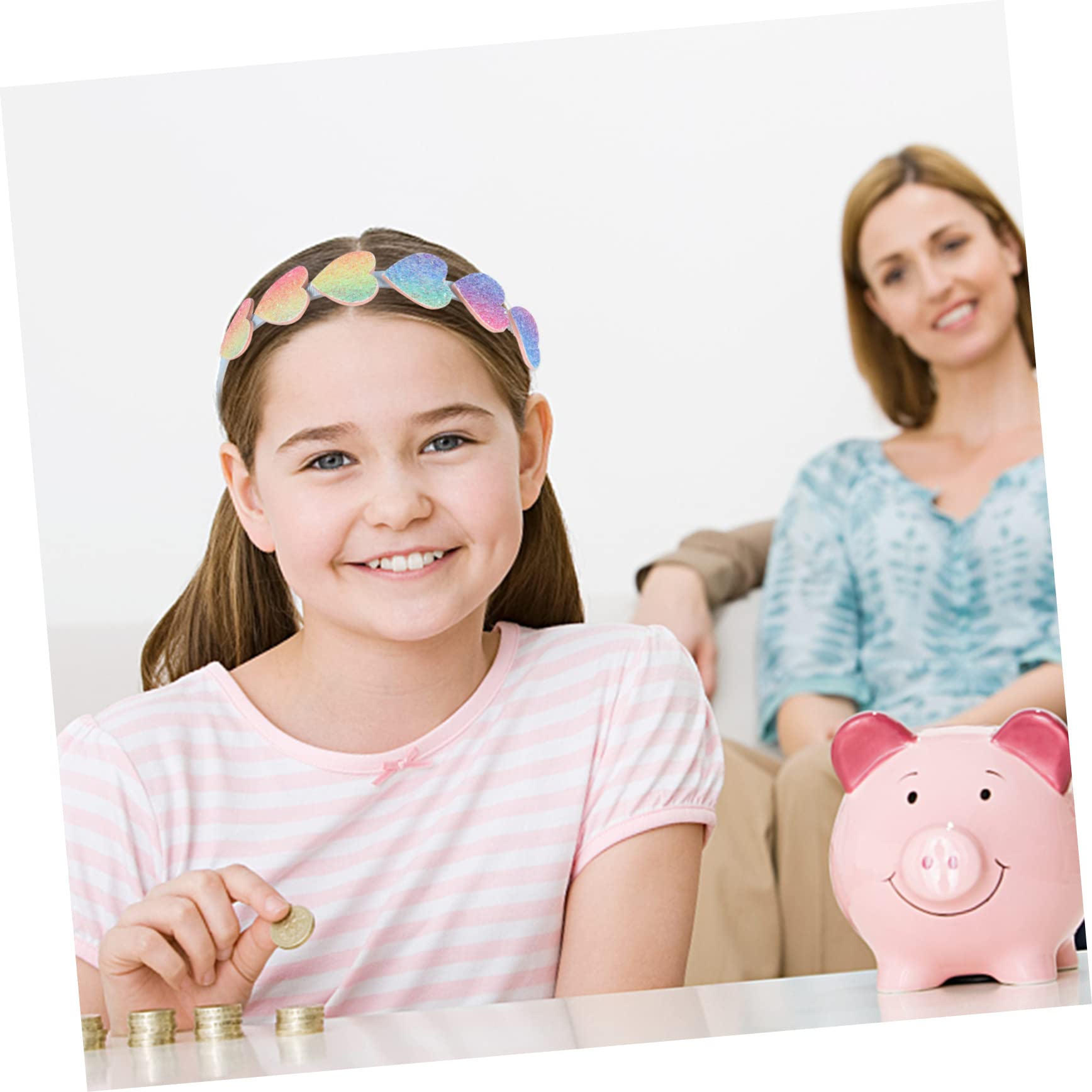 minkissy 24pezzi Cerchietti Colorati Per Bambine Con Cuori e Stelle Da Accessori Per Festivi Perfetti Per Compleanni e Foto Di Famiglia