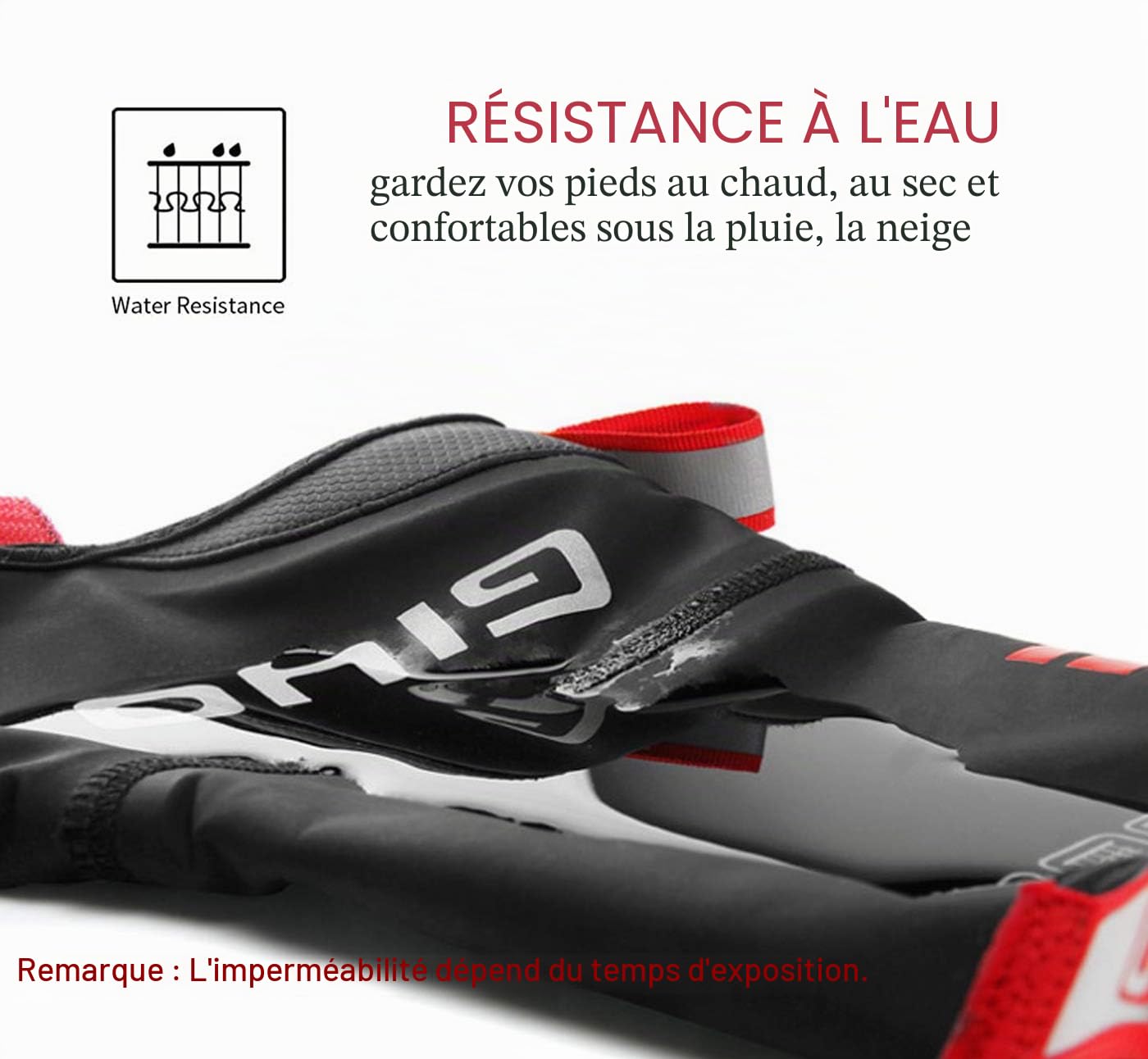 PLATTBK Couvre Chaussures de Cyclisme,Chaussure Couvre de Hiver étanches Coupe Vent,Vélo Protege Chaussure pour Hommes Femmes