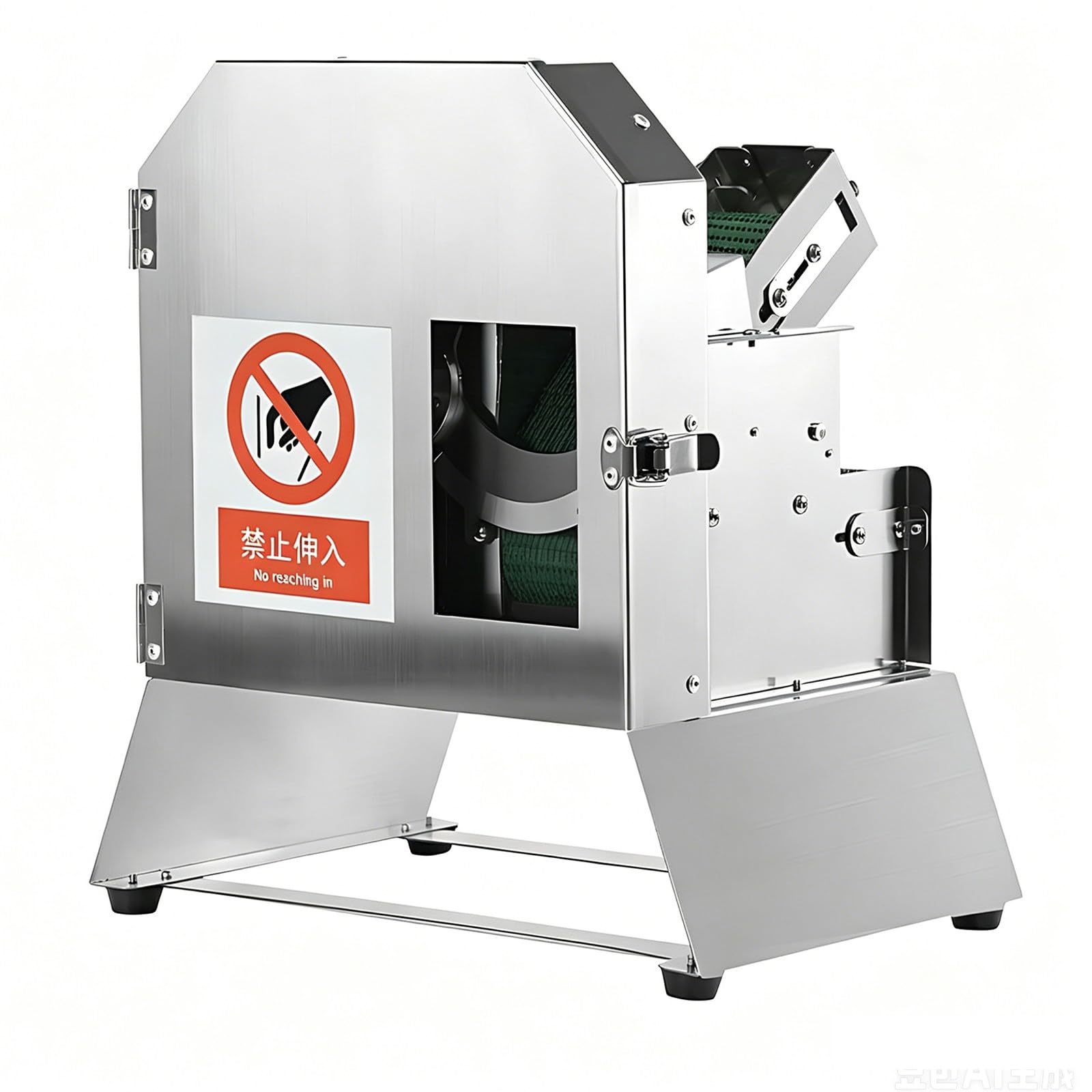 Affettatrice Professionale per Verdure da 200 W 220 V, Affettatrice Elettrica per Frutta e Verdura, Robot da Cucina con Nastro Trasportatore, Spessore Regolabile da 1,5 a 35 mm, 180 kg/h