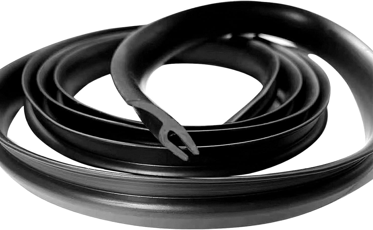 HERCHR 2pcs Rubber Strip, 3.4M/ 11.2Ft Car Front Windshield Window Seal Strirp Moulding Trim, Black Rubber Seal Car Windshield Window Door Seal Strip
