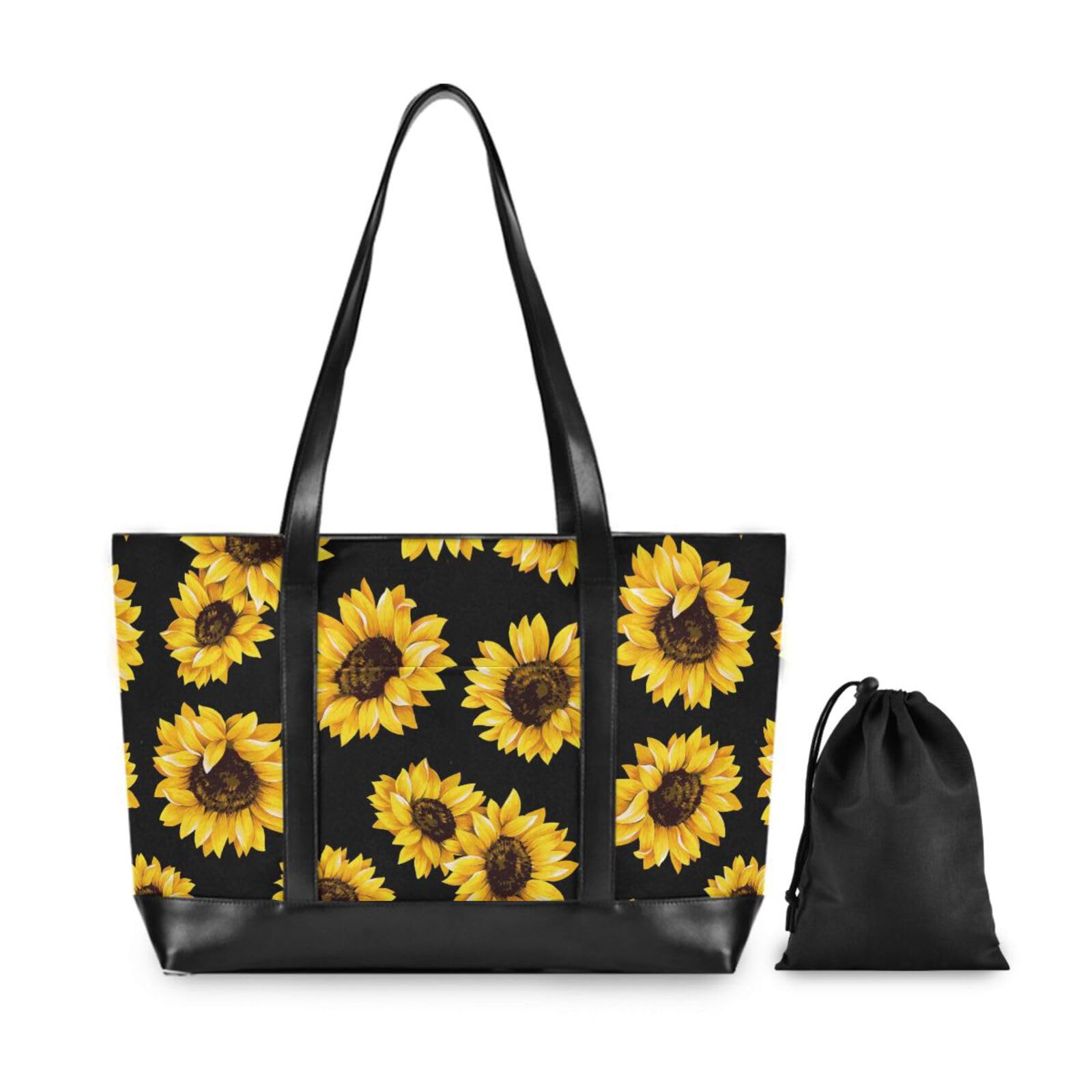 QwThum Laptop Tote Bag for Women 15.6in Tote Bag Laptop Compartment Work Bag Office Computer Teacher Travel Shoulder Bag