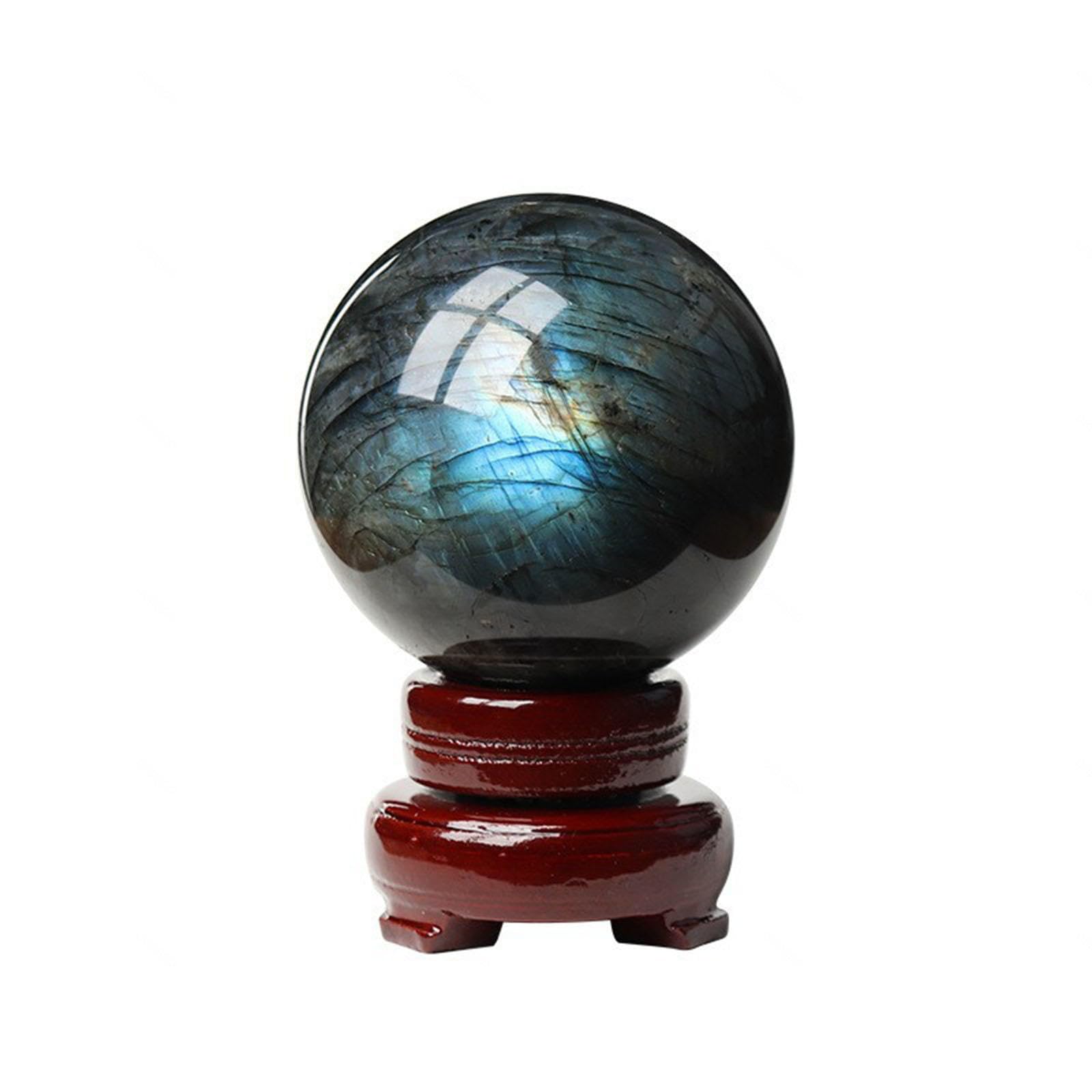 PKNVKZIDK Labradorite Sphere Crystal Ball Crystals Polished for, Divination, Home Decoration, Fengshui,50mm