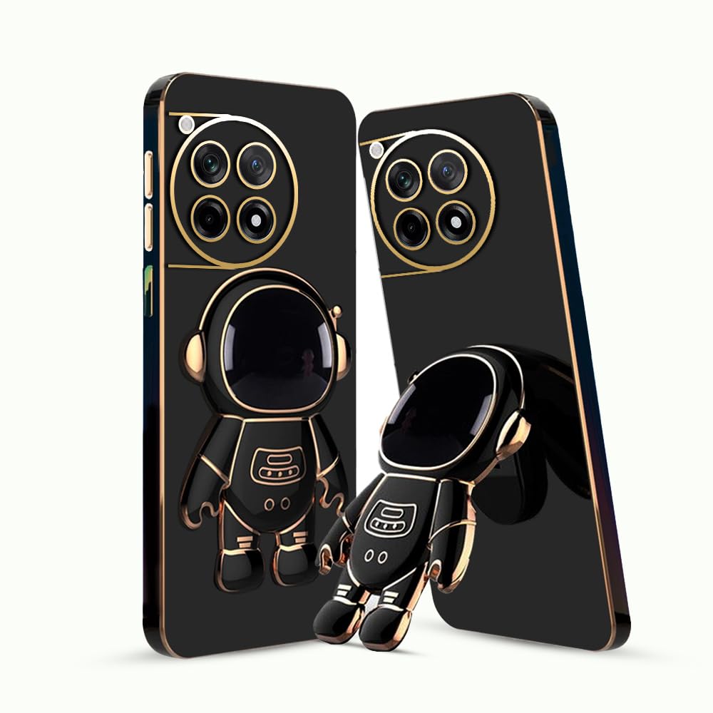KARWAN® 3D Astronaut with Folding Stand Back Cover Case Compatible for Oneplus 12R | Slim electroplated case | Stand case | Soft TPU | Space Astro Theme | Camera Protection-Black (B0CVQ7B4ZN) Amazon Price History, Amazon Price Tracker