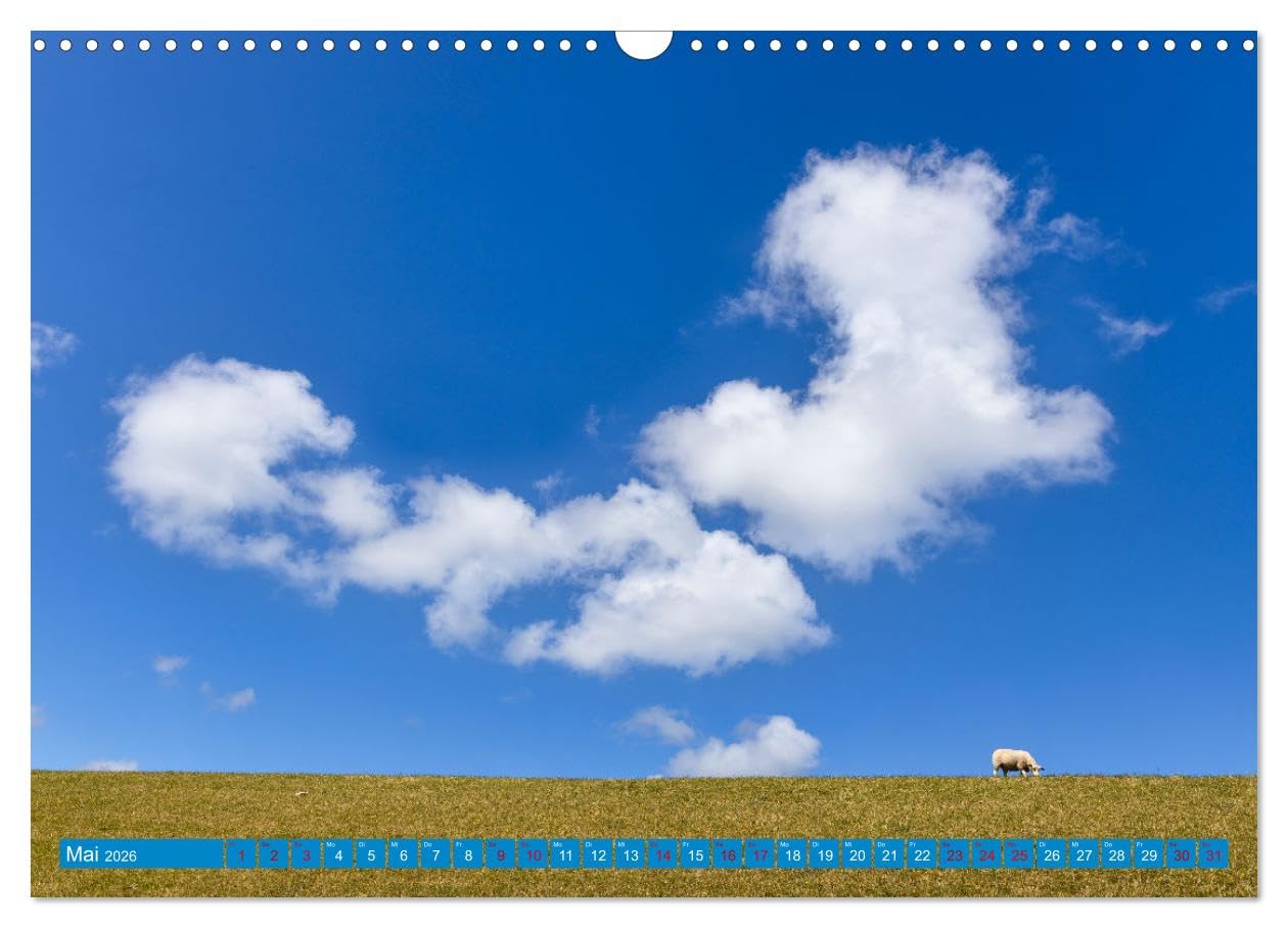 Die Farbe blau - Die Farbe der Weite und des Himmels (Wandkalender 2026 DIN A3 quer), CALVENDO Monatskalender: Die beruhigende und entspannende ... eine positive und entspannte Atmosphäre.
