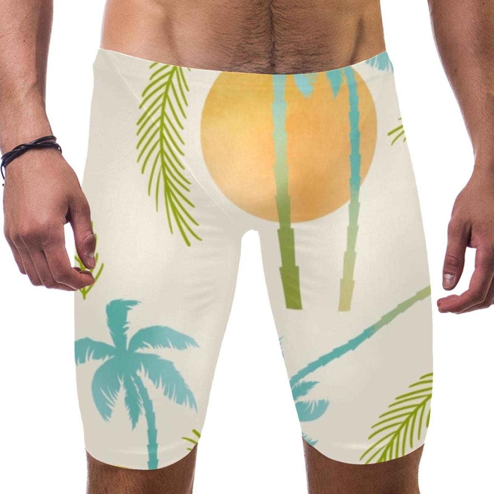 Short de bain pour homme vert multicolore taille M léger