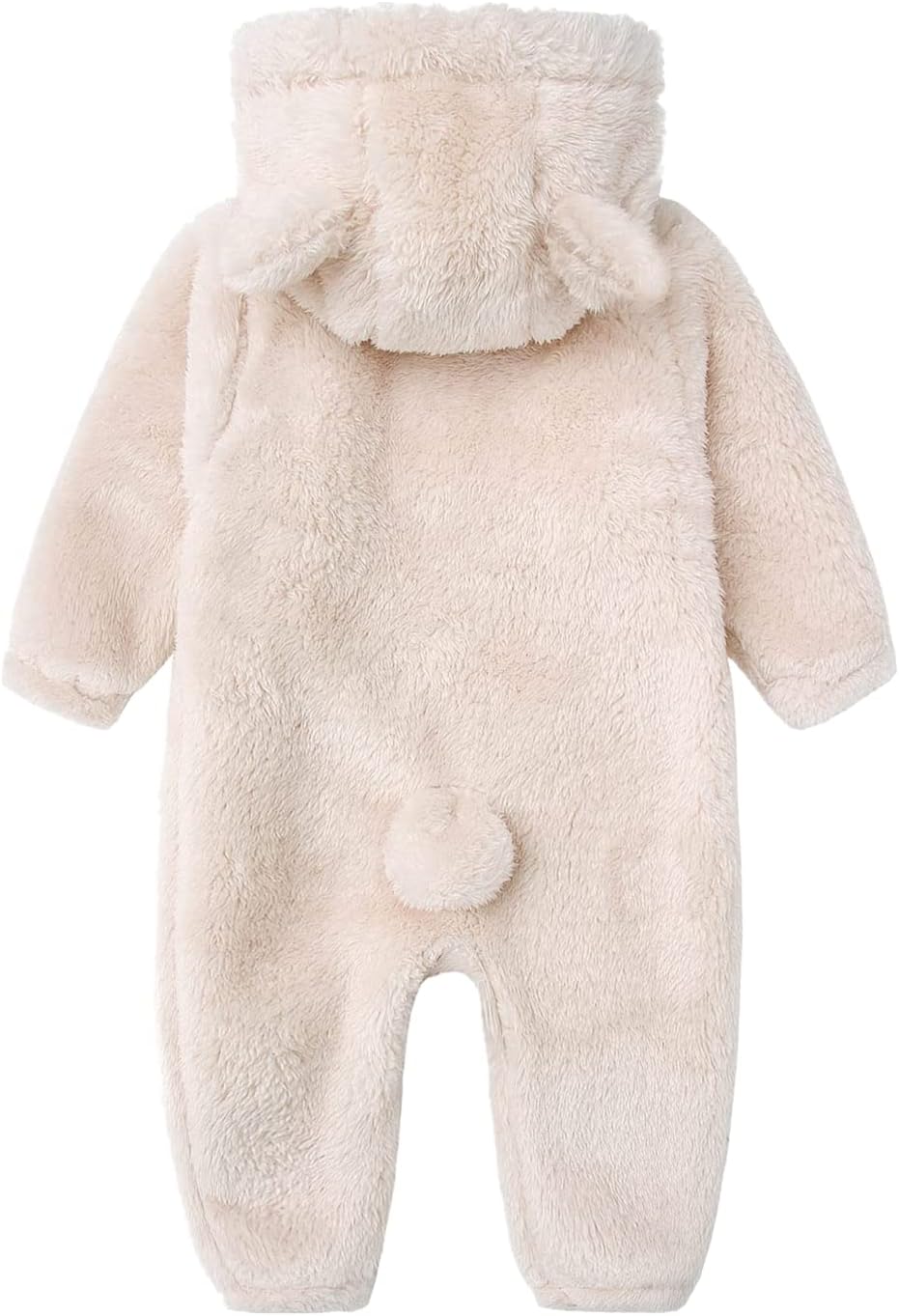 CAHL&FAUO Newborn Snowsuit Baby Cartoon Bear Onesie Warm Fleece Hooded Romper Jumpsuit - Image 2
