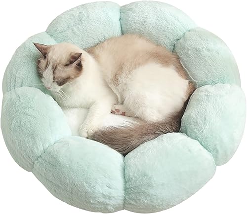 Cama de felpa para mascotas, cálida y calmante en forma de dona, para gatos y perros, cama acolchada para mascotas, antiansiedad, cama para perros