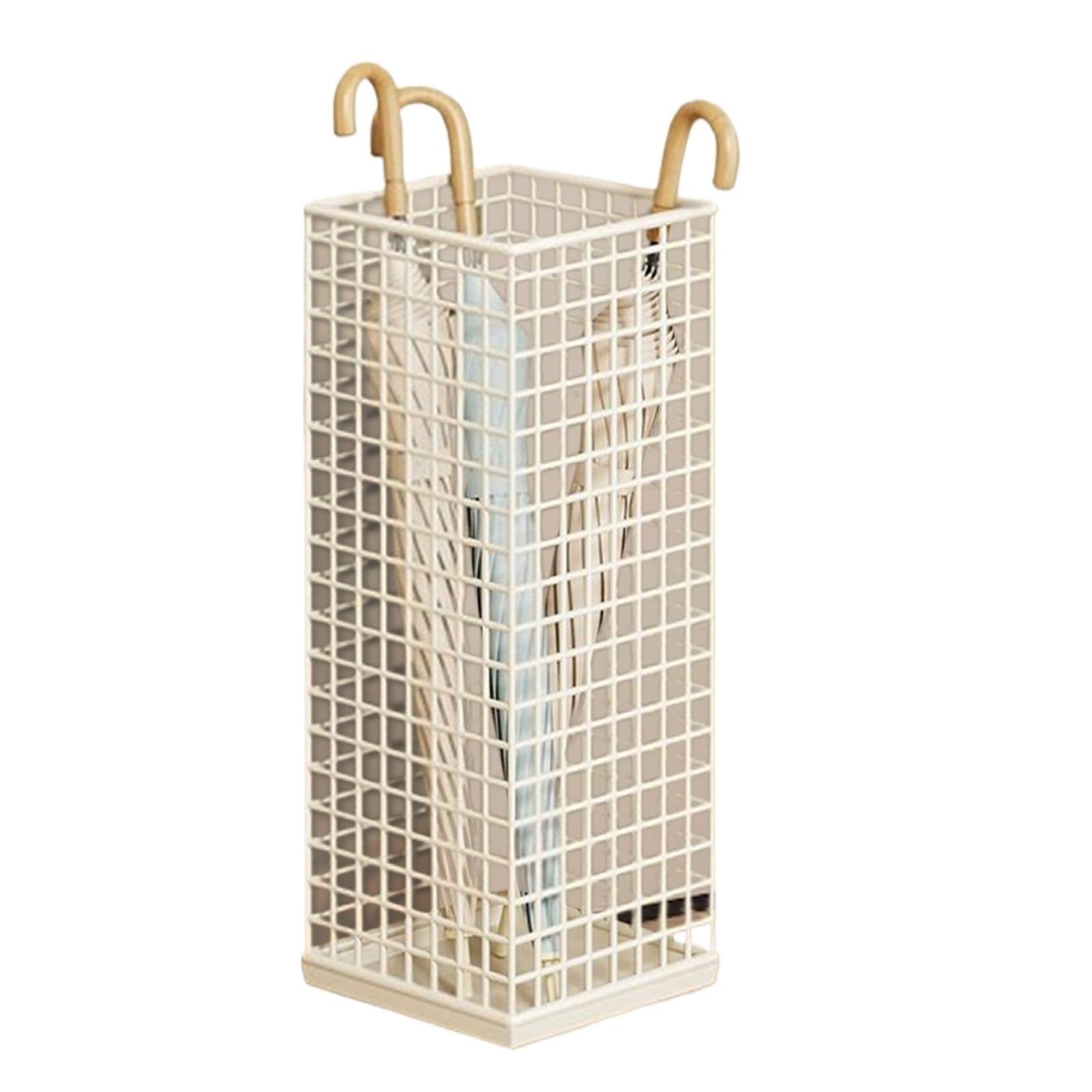 PSNKLMM Iron Umbrellas Stand Large Capacity Storage Bucket Umbrella Organizer For Hotel Office Indoor Outdoor Entryway