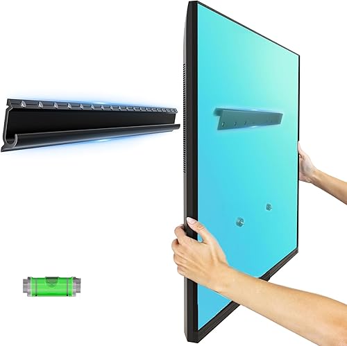 Soporte de pared para TV sin pernos para televisores de 12 a 55 pulgadas, soporte de TV sin taladro, soporta hasta 100 libras, soporte de TV para