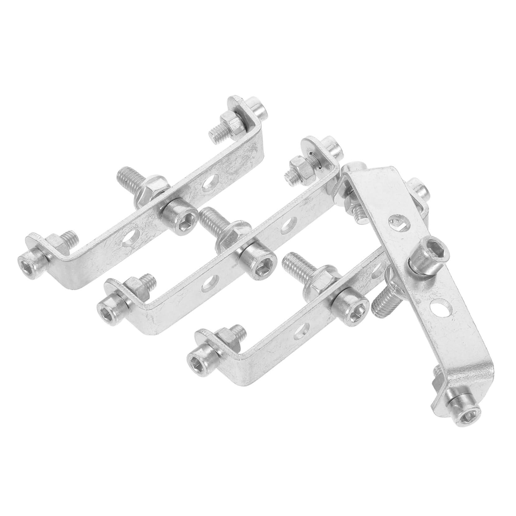 BESTonZON 4pcs U Shaped Bicycle Rack Adapter Bracket for Mountain Bikes Durable Construction User Friendly Installation Maximized Rear Storage Space Saving Footrest Pedal