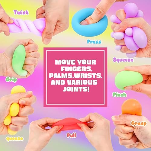 Miniatura 2 de Paquete de 24 huevos vacíos de Pascua con bolas de estrés de aumento lento para niños, recuerdos de fiesta de Pascua, juguetes para ansiedad en el