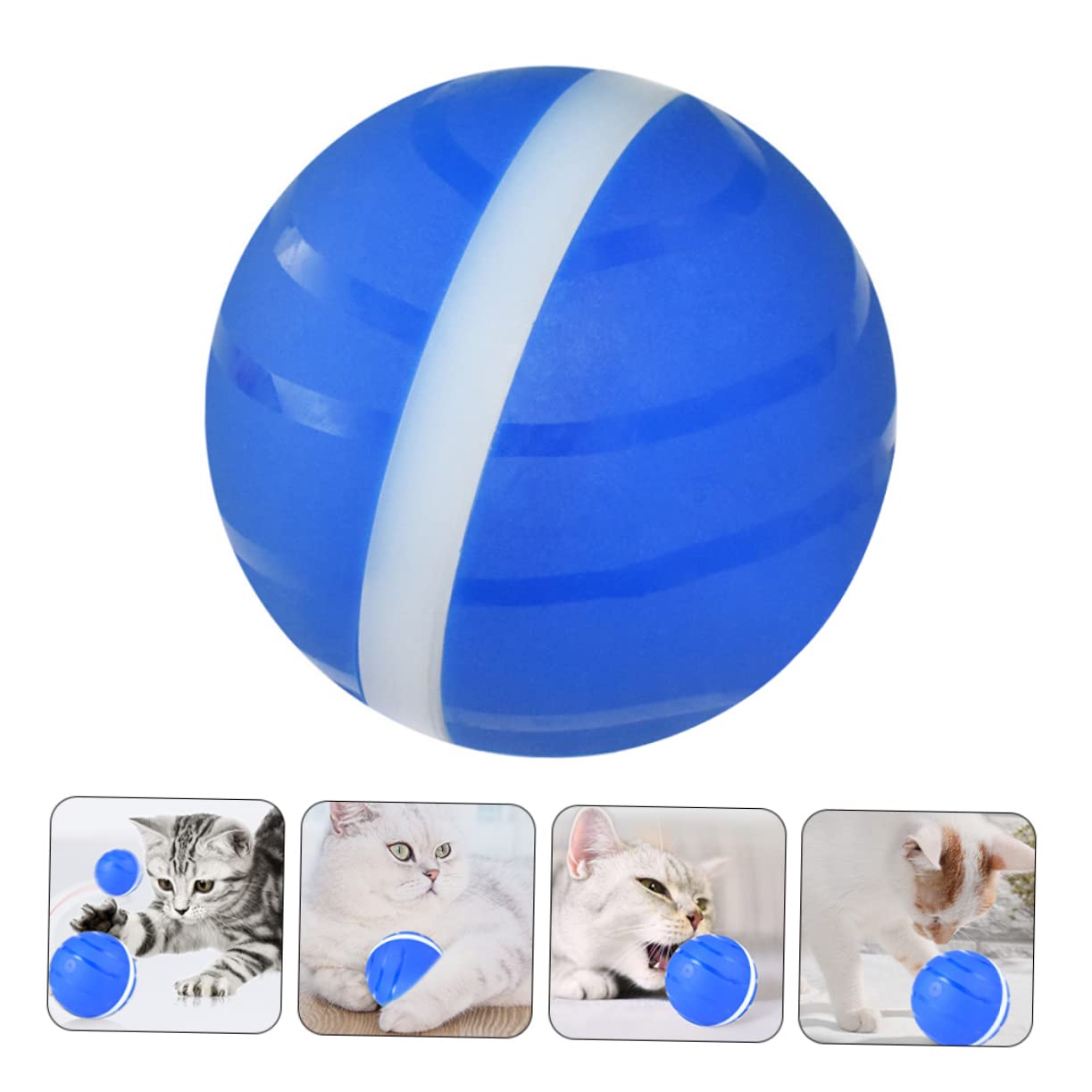 TOYANDONA Pelota De Juguete para Gatos y Perros Luminosa Interactiva Recargable por USB para Interiores o Exteriores Estimula Mascotas