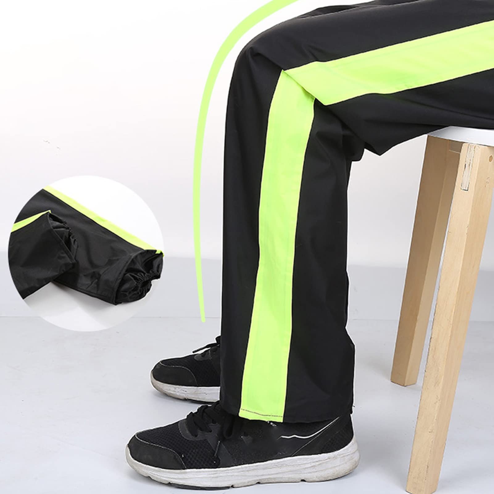 Chubasquero Unisex, traje de lluvia impermeable ligero, chaqueta y pantalón, ropa impermeable con capucha a prueba de viento, Ponchos de lluvia alta visibilidad para Cualquier actividad al aire libre