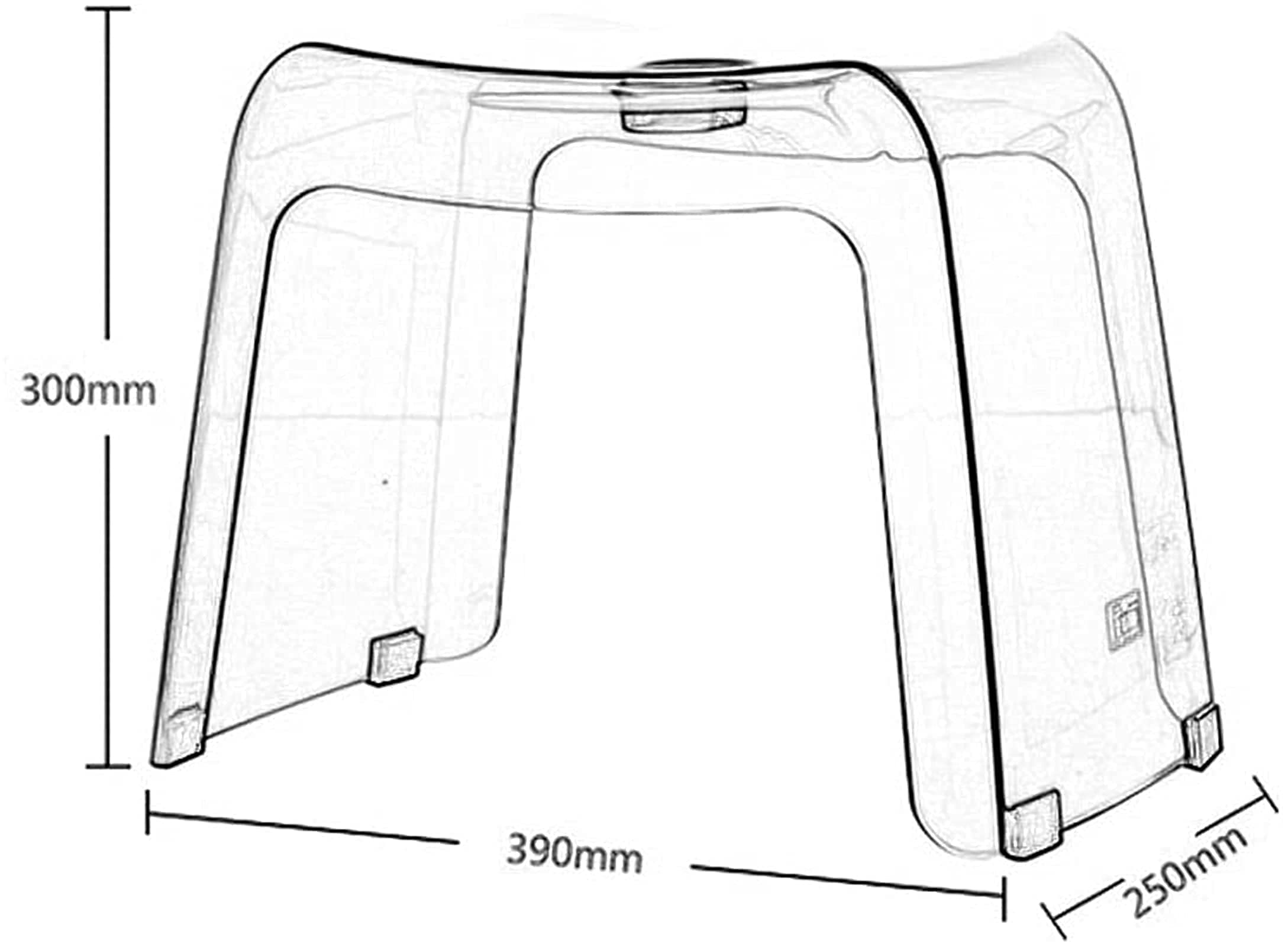 Banco De Ducha Acolchado con Asiento De Transferencia, Taburete De Ducha, Taburete para Lavar Los Pies, Taburetes De Baño Transparentes De Moda, Silla De Baño, Banco De (Transparente