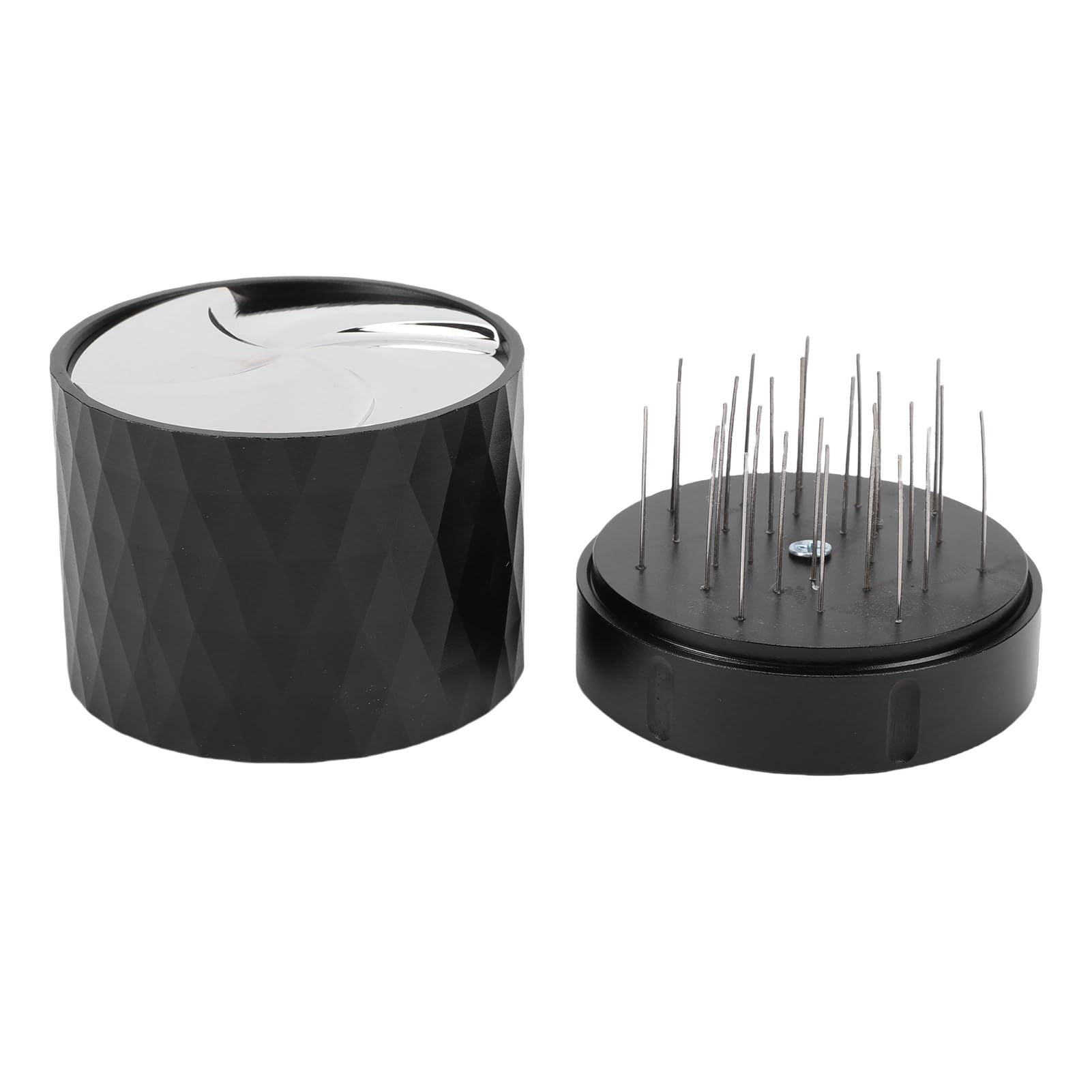 Xiuganpo Distributore e Pressatore per Caffe 58mm, Base in Acciaio Inox,