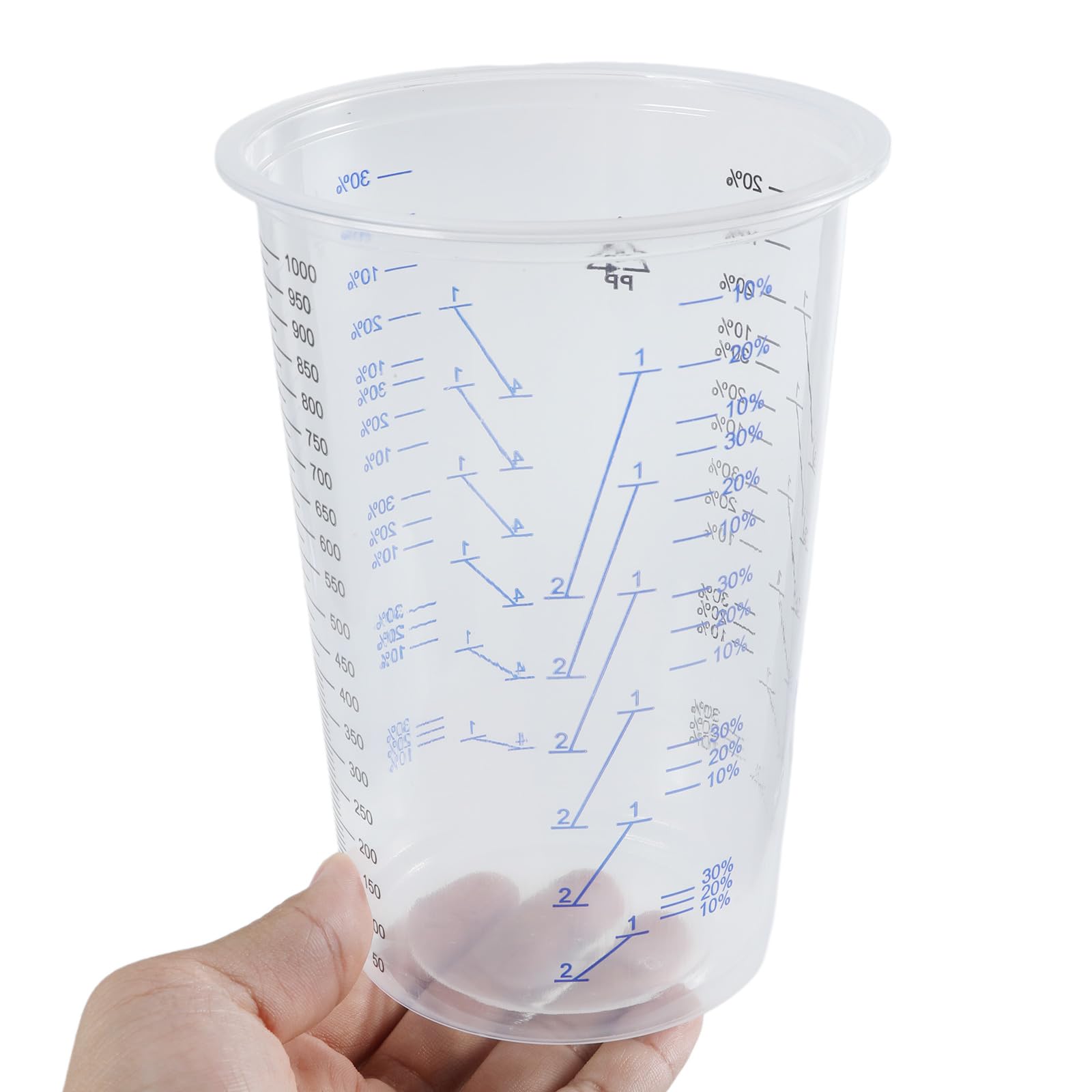 jiahesuw2 50piecces Mixing Cups with Measurements Clear Graduated Cups for Efficient Mixing in Various Applications