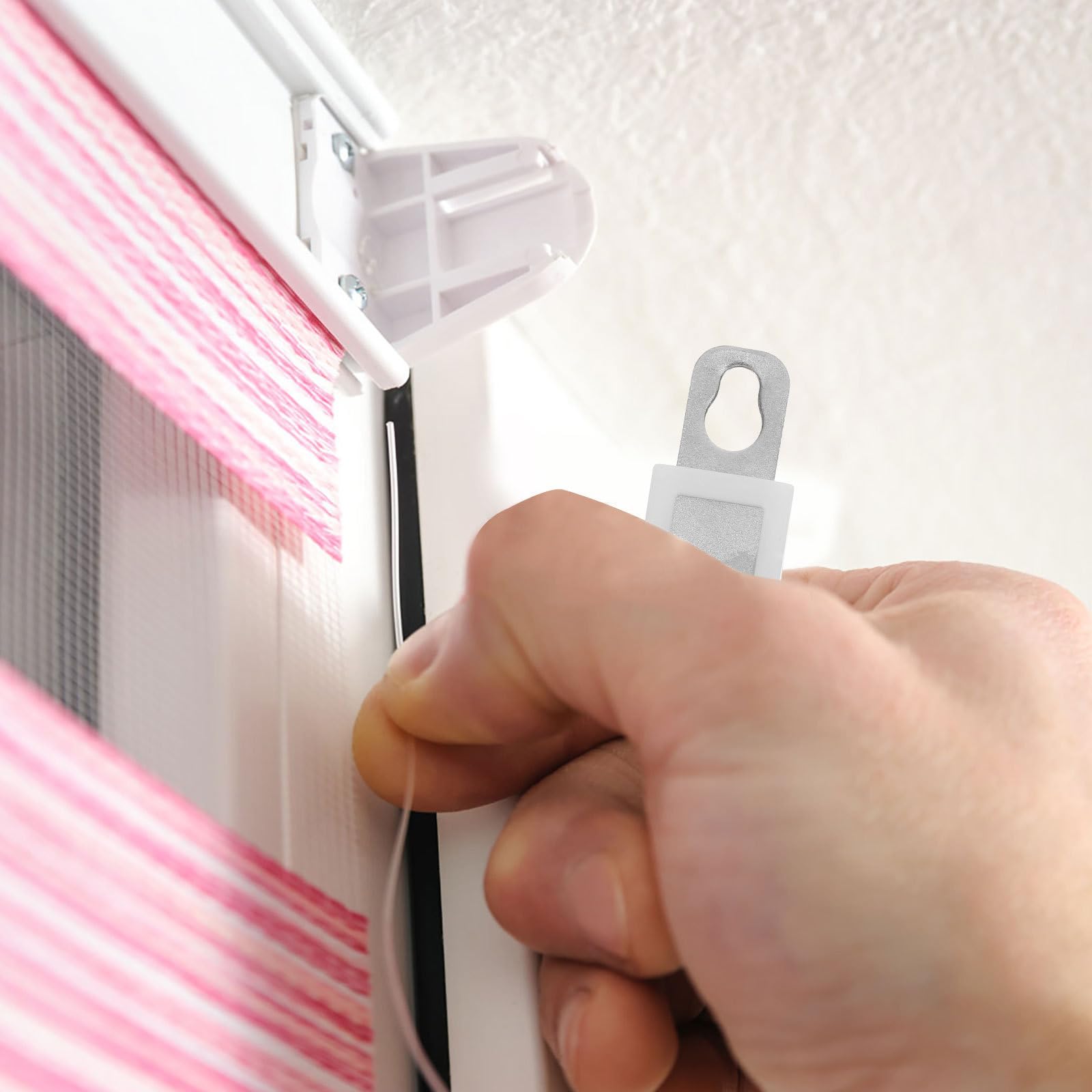 DOITOOL 50 pezzi di rulli per binari per tende: ganci per binari per tende da soffitto, clip per per in plastica, ganci per finestre da doccia, bianchi
