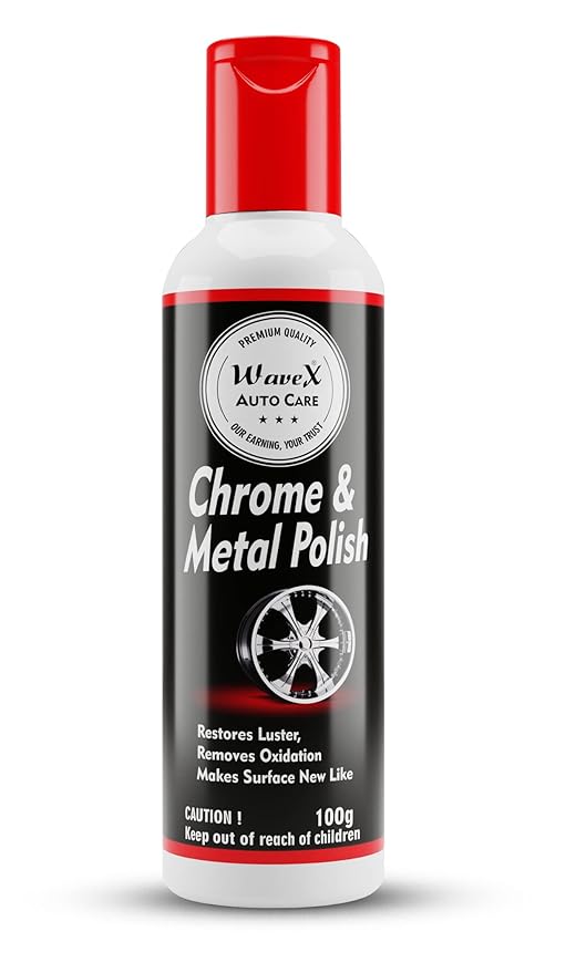 Wavex® Chrome and Metal Polish 100g for Chrome, Copper, Brass, Bronze
