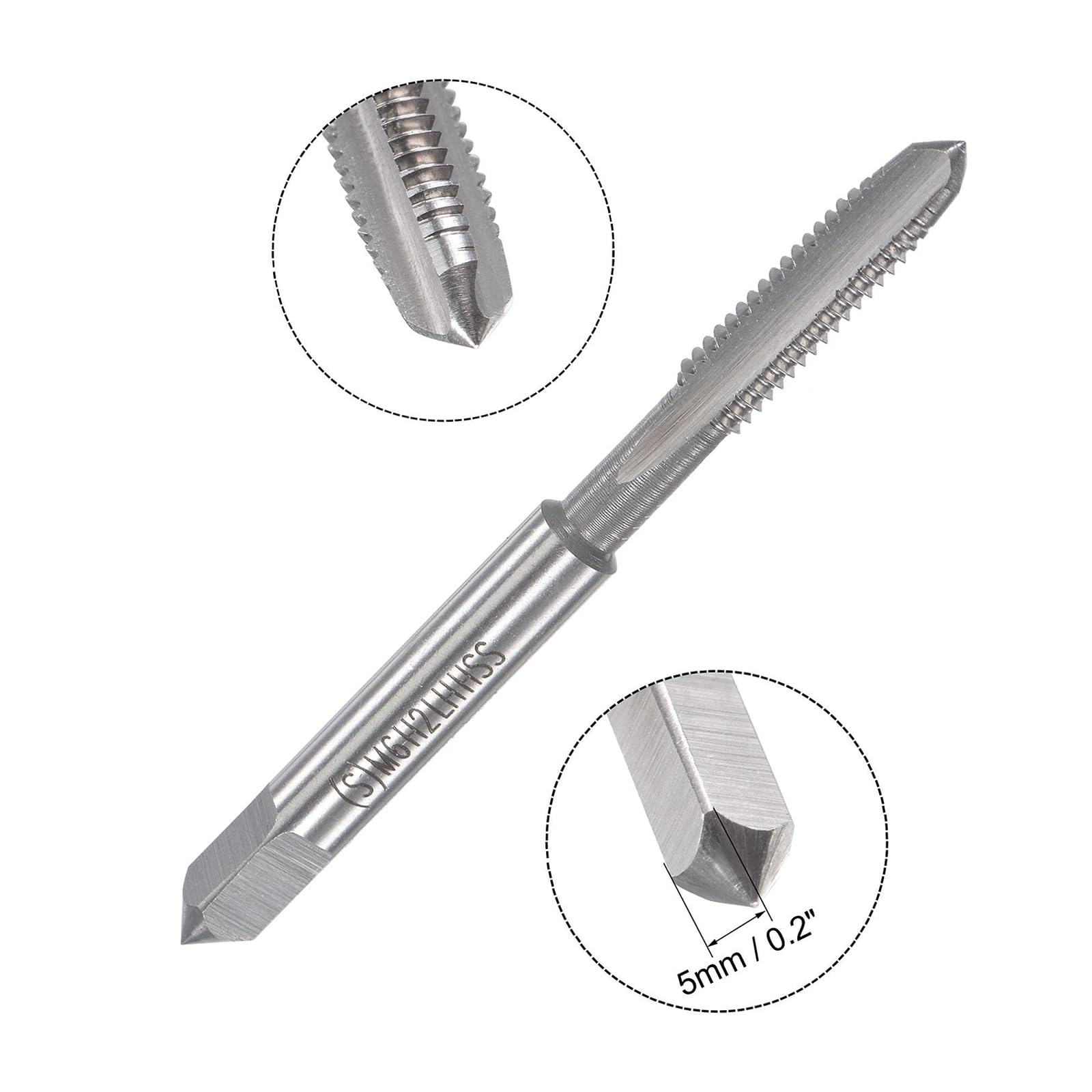 MACHSWON M6x1mm Metric Left Hand Tap and Die Set,Machine Thread Screw Tap with Round Threading Die,Tap & Die Kit for Nut Screw Bolt Thread Repair - Image 4