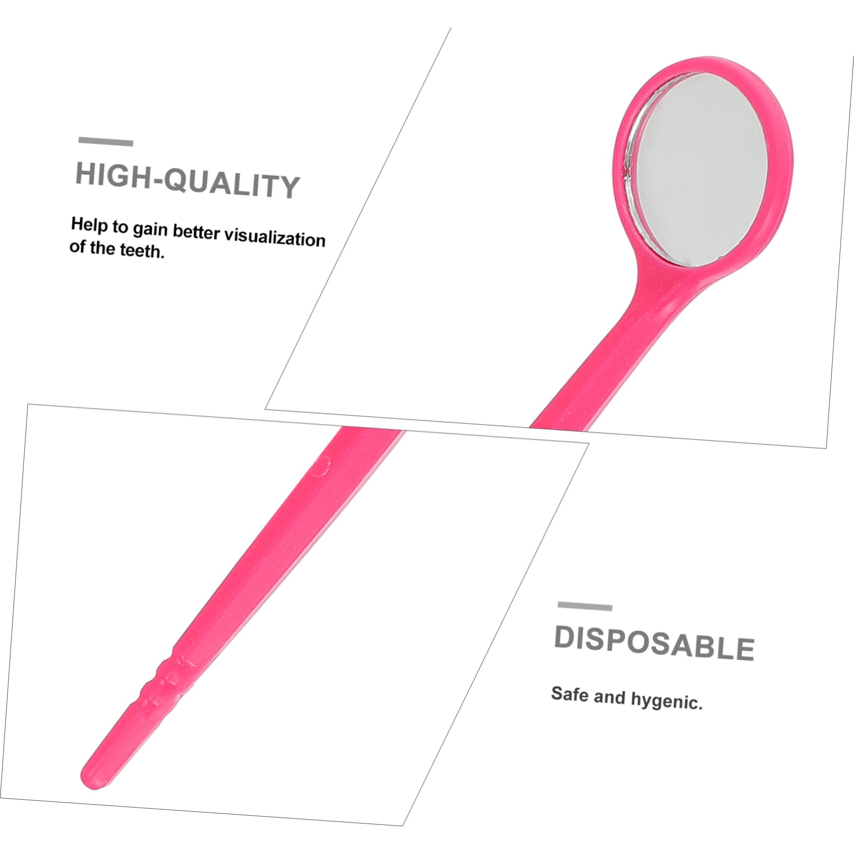 3 Set Specchietto Usa E Getta Orale Denti Attrezzo A Forma Di Kit Adulti Care Specchi Orali Professionali Forniture Per Il Controllo Della Bocca Plastica 20 Pezzi*3