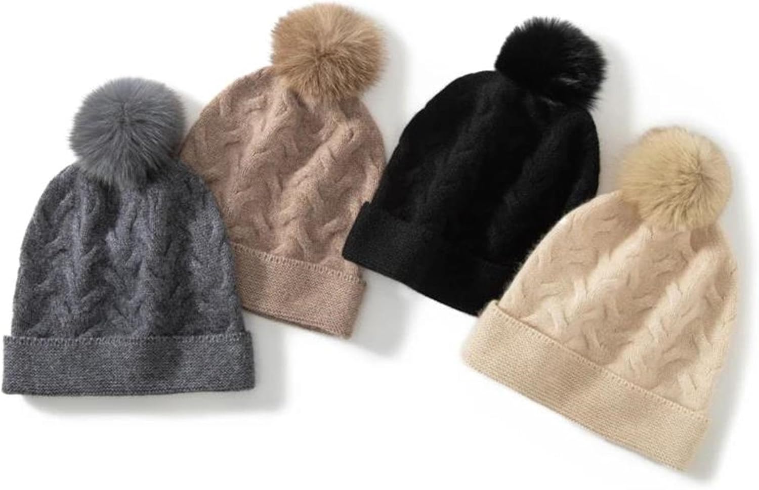 Women's Soft Cozy Casual Slouchy Fuzzy Beanie Solid Color Thick Warm Winter Knitted Hat for Skiing/Hiking/Skating