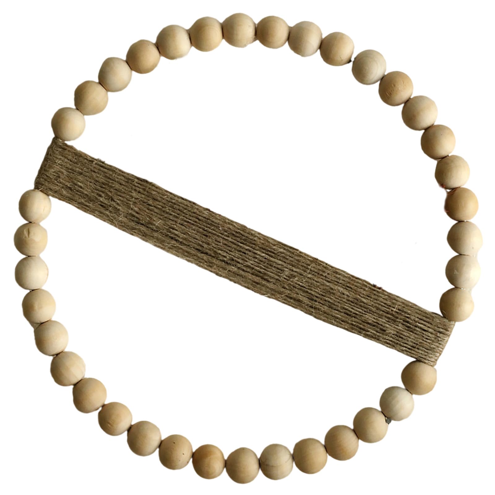 Buxuaaaa Multicolor Unique Round Frame Macrames Wall Hanging Ornament Handwoven Rope Wood Beads Dried Flower Holder For Stylish Interior Wall Enhancement