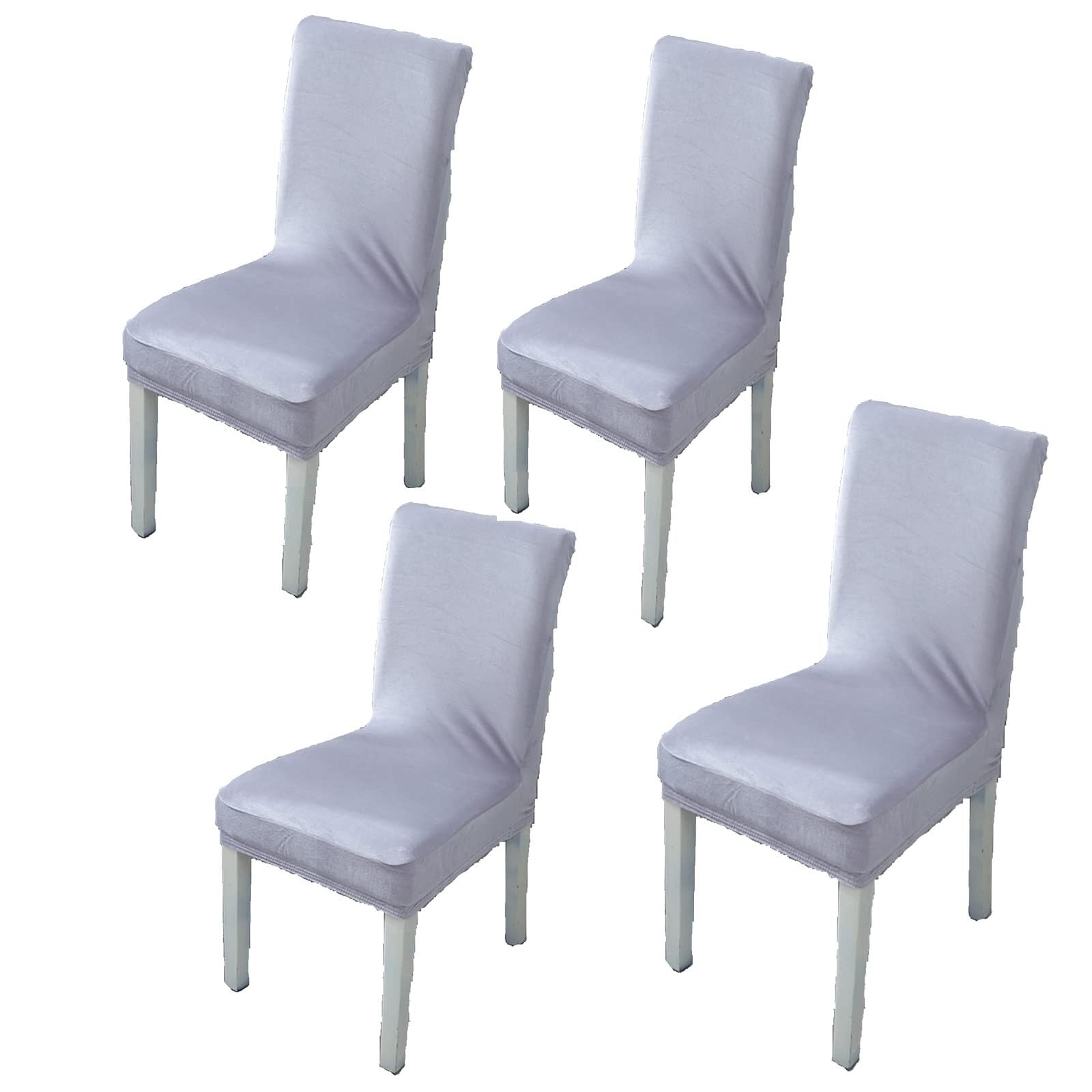 NMVAWIPT Velvet Stretch Dining Chair Covers Elastic Removable Washable Parsons Protectors For Room Hotel Wedding Banquet(#23,4pcs)