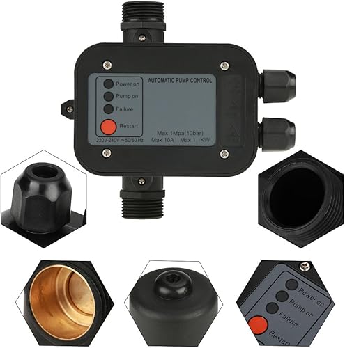 Miniatura 3 de Interruptor de control de presión de bomba de agua 220 V automático para bomba autocebante, bomba de chorro, bomba de jardín, bomba de agua limpia,