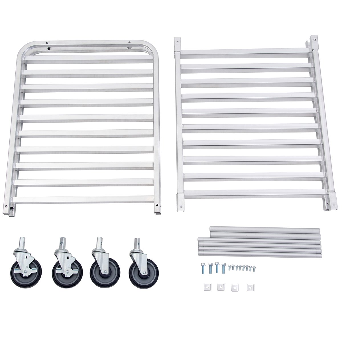 Giantex 20-Tier Kitchen Bun Pan Sheet Rack Aluminum Bakery Rack Home Commercial Kitchen Bakery Cooling Rack w/ Wheels 2 Lockable & Open Shelf : Industrial & Scientific
