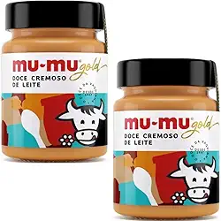 Doce de Leite MU-MU Gold 420g - Mais Leite Menos Açúcar - Vidro - Sobremesa - Recheio Bolos - Neugebauer 129 anos de Tradição - 2 Unidades