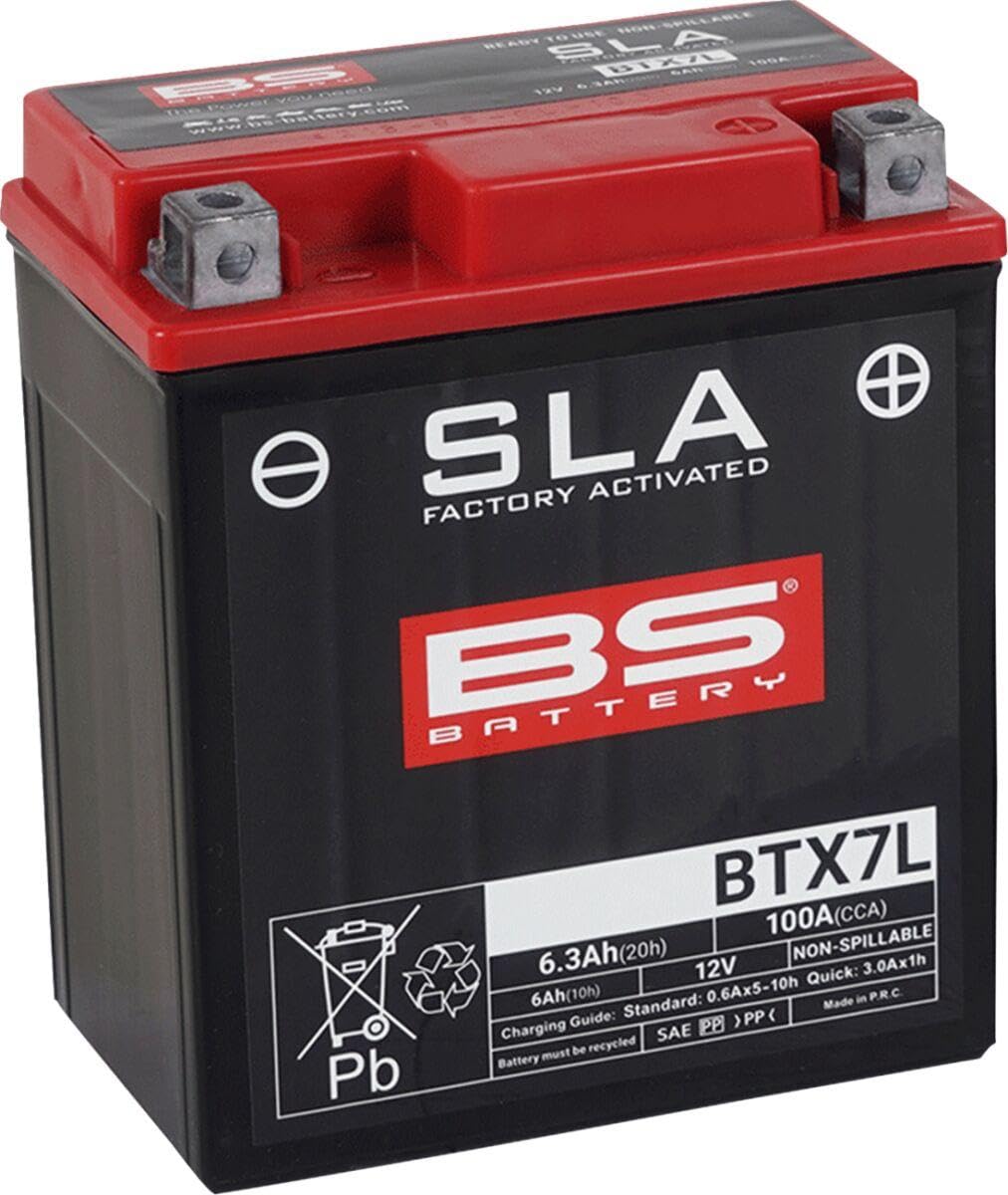 BS battery 300673 btx7l AGM SLA Moto Batterie Noir