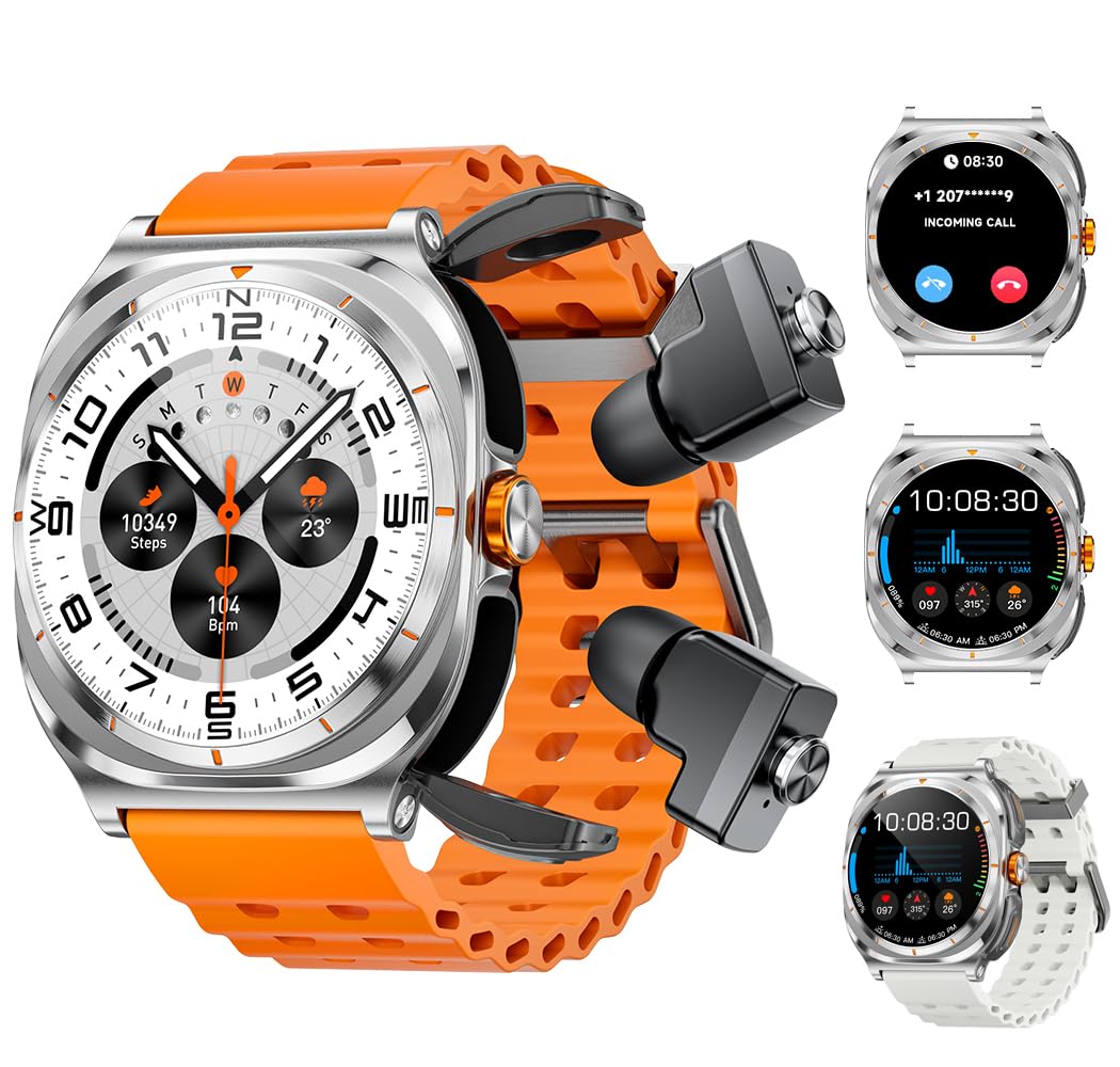 smartwatch with earbuds ip67 water resistant sports modes