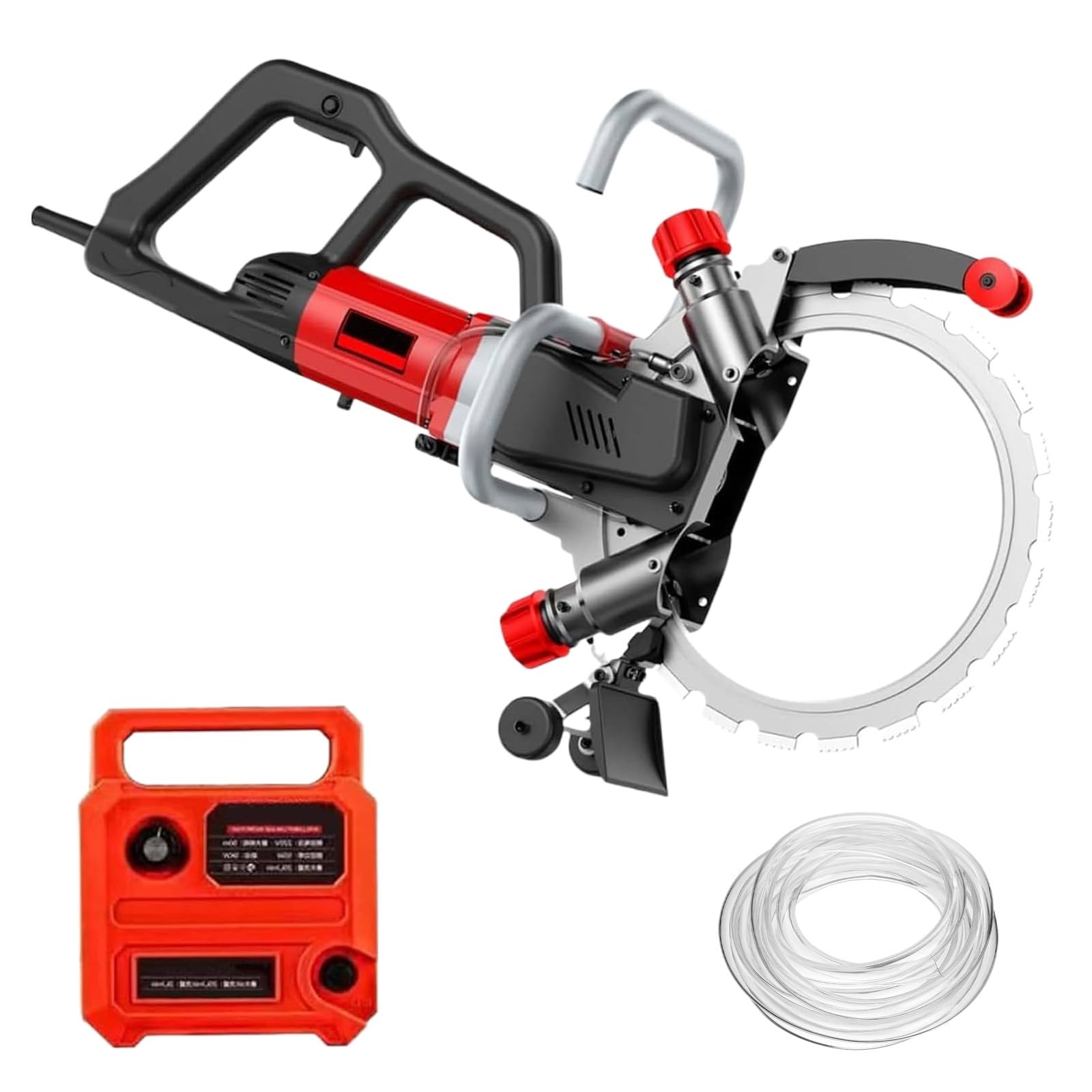 Sierra Eléctrica para Hormigón de 14 Pulgadas con Supresión de Polvo Alimentado por Agua, Cortadora de Paredes Grandes de 8800 W/9500 W para Granito, Madera y Piedra,8800W-2Saws