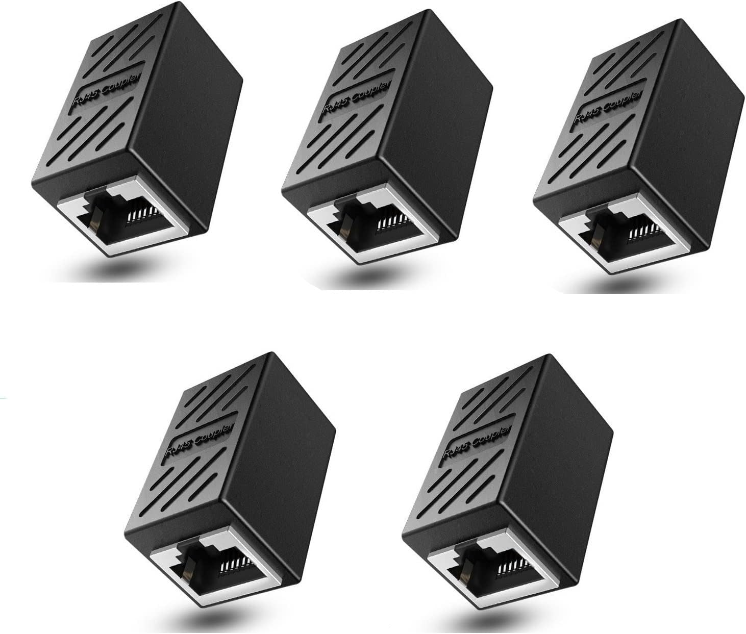 DESOFICON RJ45 Coupler,5 Pack Network Extender Coupler Adapter inLine