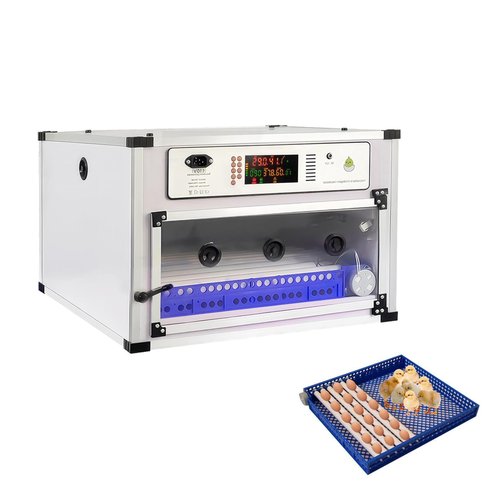 Incubateur automatique 68 œufs avec contrôle de température et humidité stable