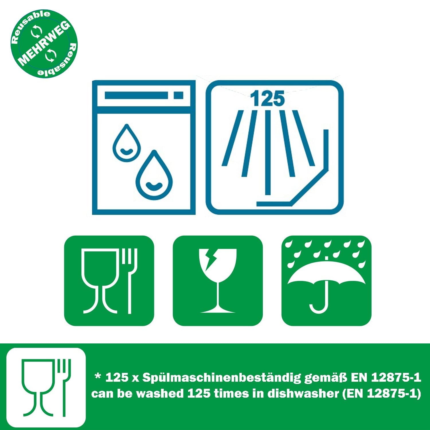 Commerline Piatti di Plastica Riutilizzabili A 2 Scomparti Ø22 cm, 800 Pezzi | Piatti Per Catering o Eventi Lavabili in Lavastoviglie | Stoviglie di Plastica Resistenti