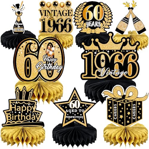 9 Pcs 60th Birthday Decoration for Men Women 60th...