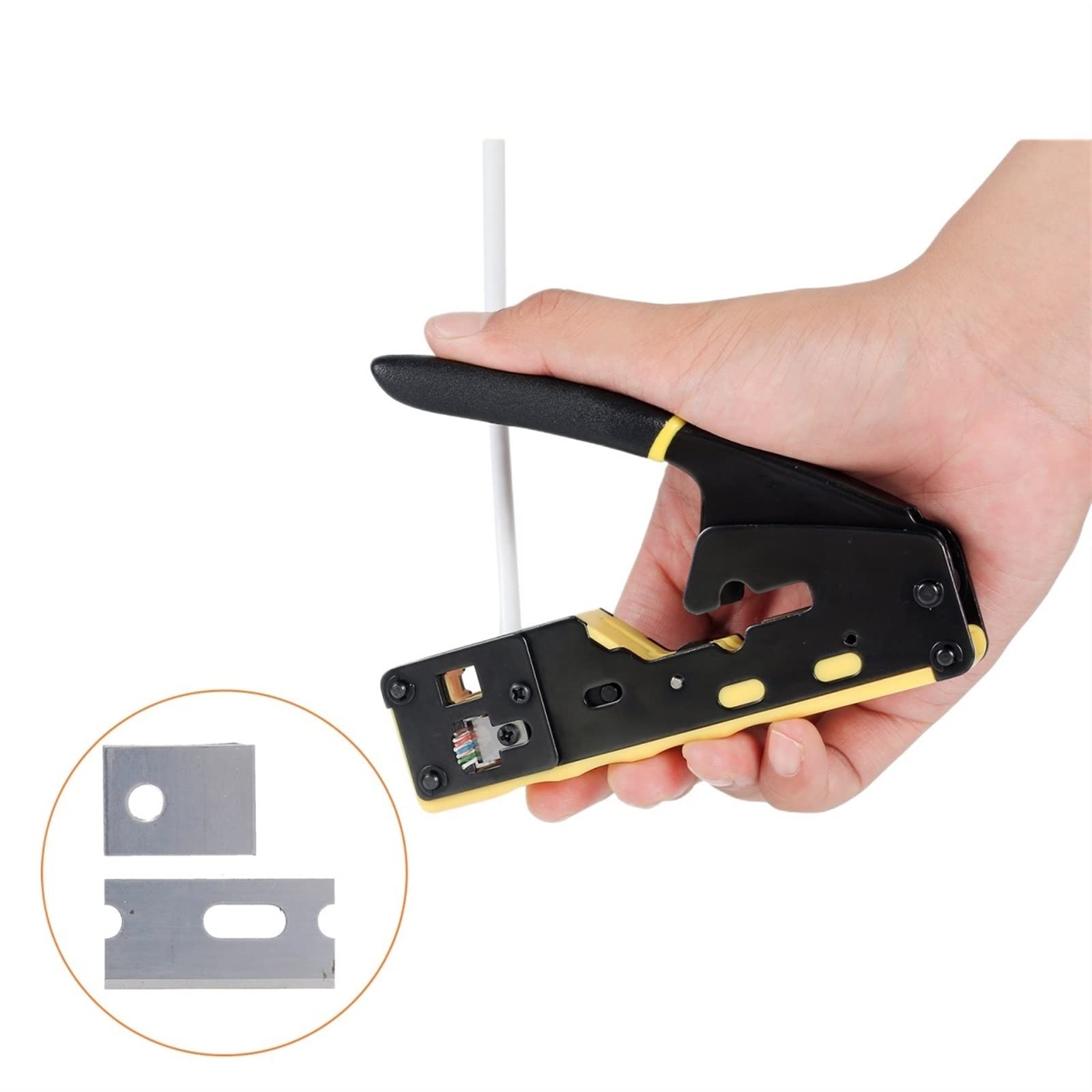 Outil de sertissage Outil de sertissage Outil de sertissage Direct Outil de sertissage de câble Ethernet réseau Kit d'outils de câblage Rapide Portable Pinces