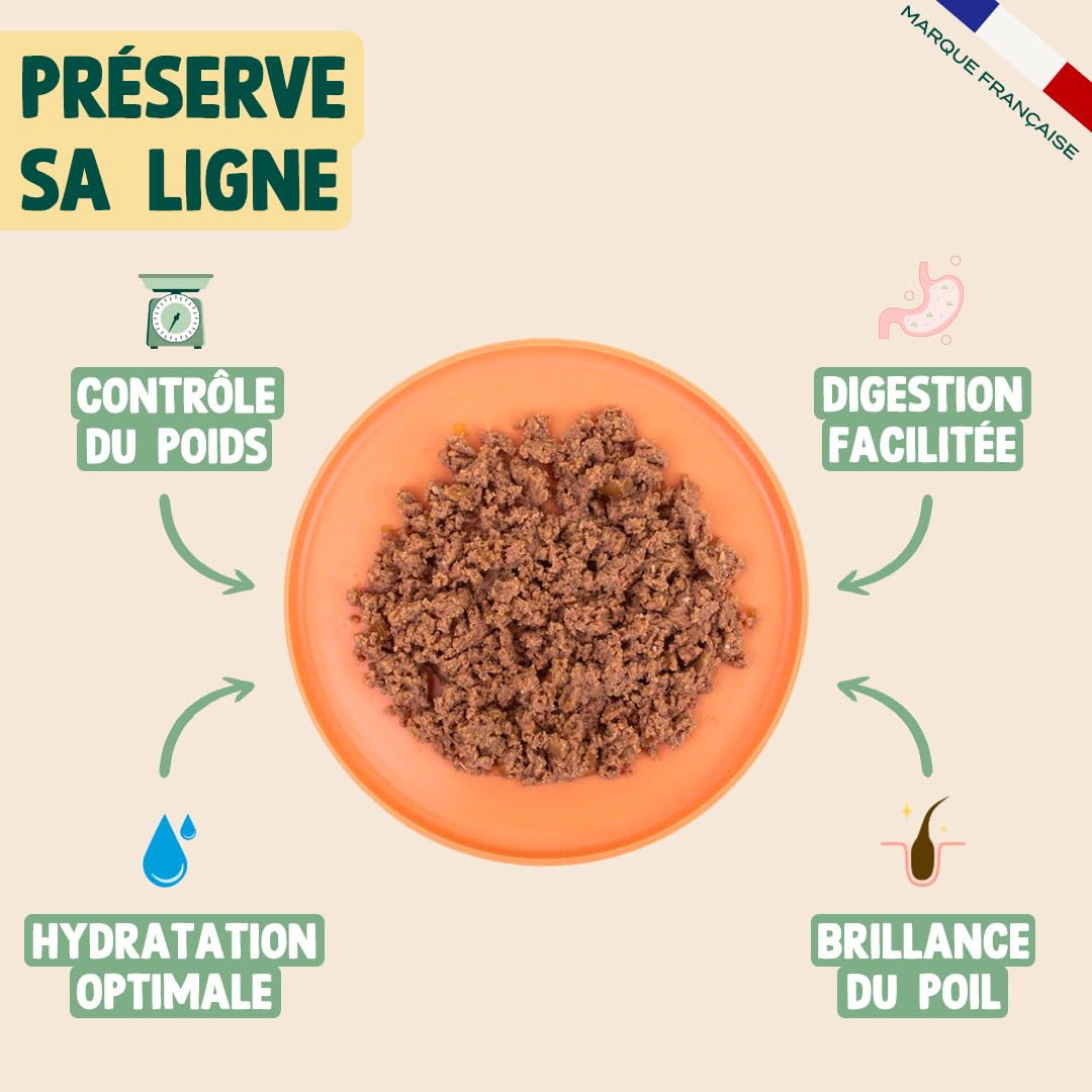 FRANKLIN – Pâtées pour Chat – sans Céréales – pour Chaton, Chat Adulte & Sénior – 66% de Viande – Saveur Dinde, Camomille – Nourriture Humide – Maximise l'hydratation – Boite 12x100g