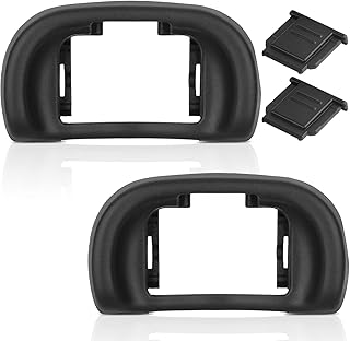 Updated Soft Silicone Camera Eyepiece Eyecup for Sony A7III A7II A9 A7S A99II A58 A7 A7R IV A7RIII A7SII, 2Pack Camera Hot Shoe Cover for Sony + 2Pack Camera Eye Cup Replacement for Sony
