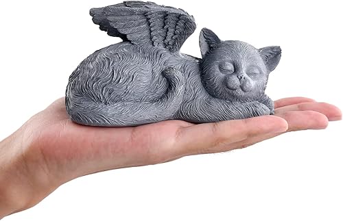 Miniatura 2 de Estatua conmemorativa de ángel de gato, regalos conmemorativos de gato, piedras conmemorativas de mascotas, regalo de condolencias de gato, pequeño