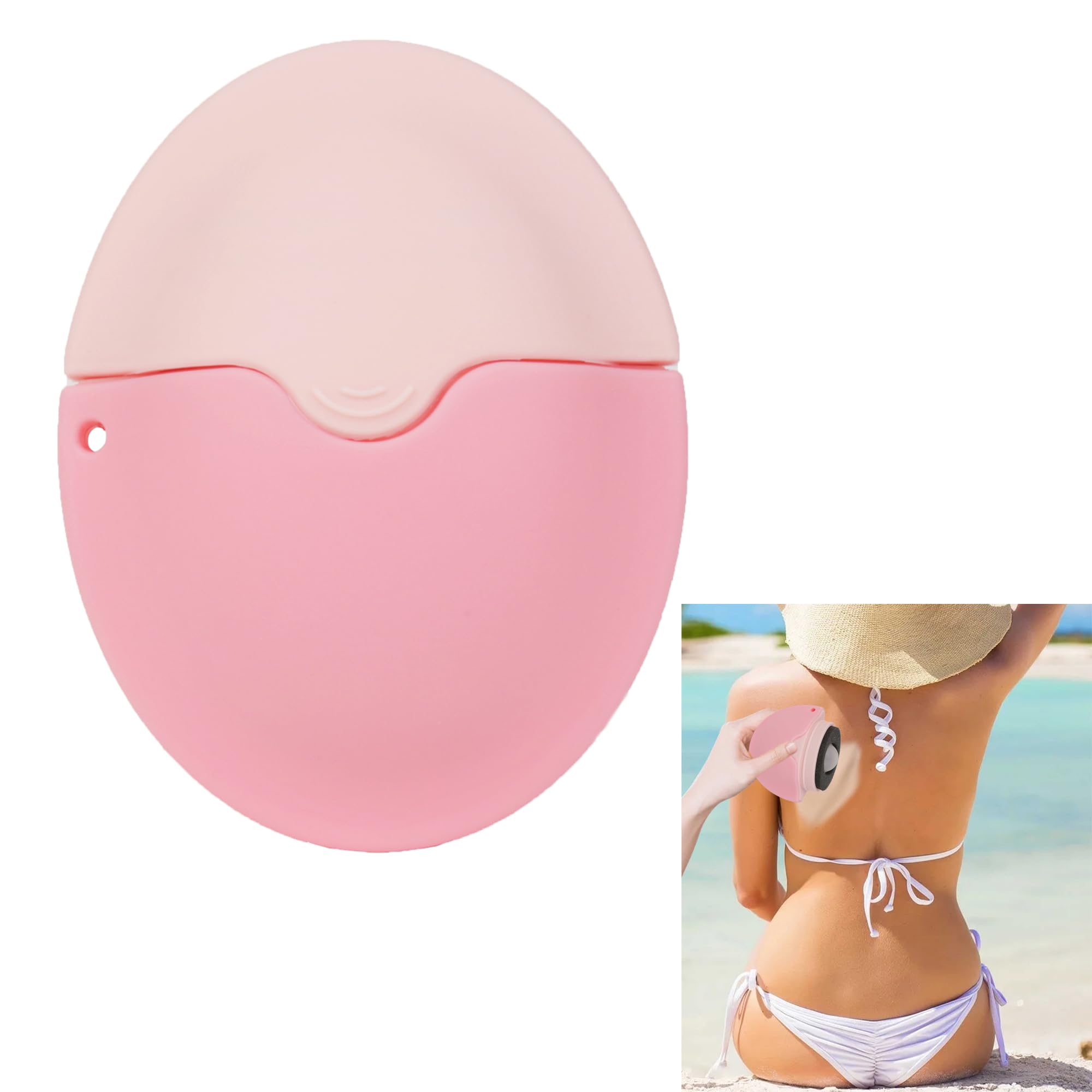 Applicatore Di Crema Solare A Rullo Ricaricabile - 1 Pezzo, Rosa, Spalma Sunscreen Applicator Dispenser, per L'applicazione Lozioni, Creme Solari, Lozioni il Corpo e Altro Ancora