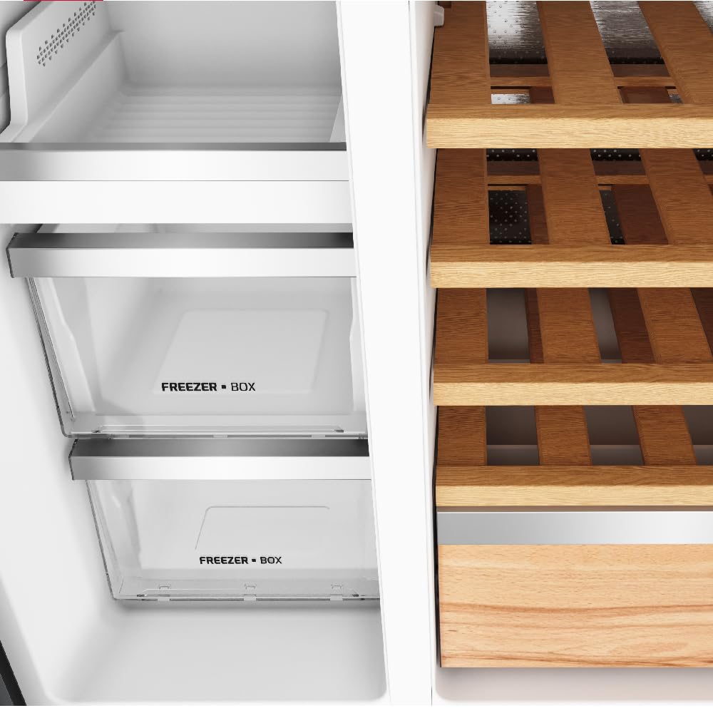 Teka Frigorífico Americano Side by Side con Vinoteca, Motor Inverter, Full No Frost, 548L, RLF 85950 GBK