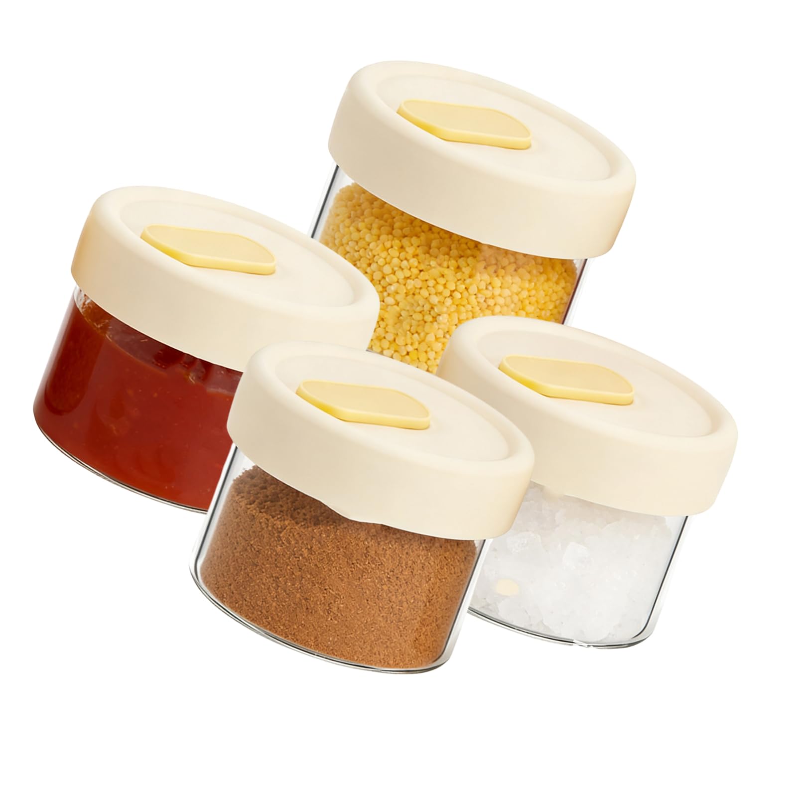 PANGBOER Premium High Borosilicate Glass Sealing Container with Heat Resistance for Long Time Food Storage in Kitchens and Restaurants Grains Storage Container