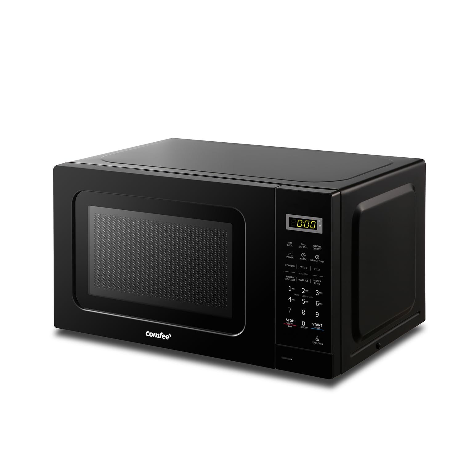 COMFEE' CM-M201K(BK) Countertop Microwave Oven with Express Cook, 6 Preset Menus and Kitchen Timer, 20L, 700W, Black