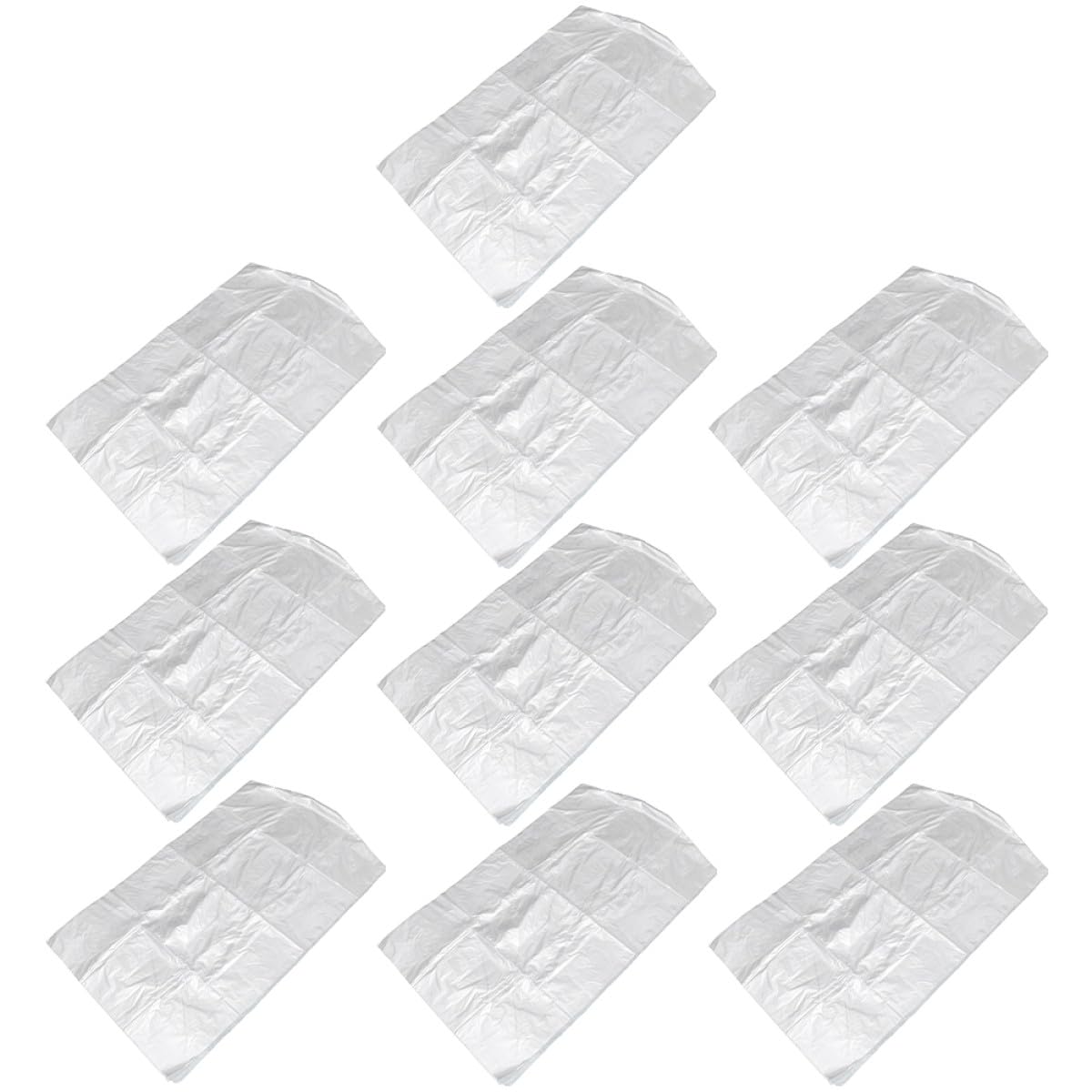 Ciieeo Funda para Colgar Ropa 60X150 CM 2.2 Mil Transparente Malla Ventilada Pack 50 Unidades Antipolvo para Prendas de Abrigo y Trajes