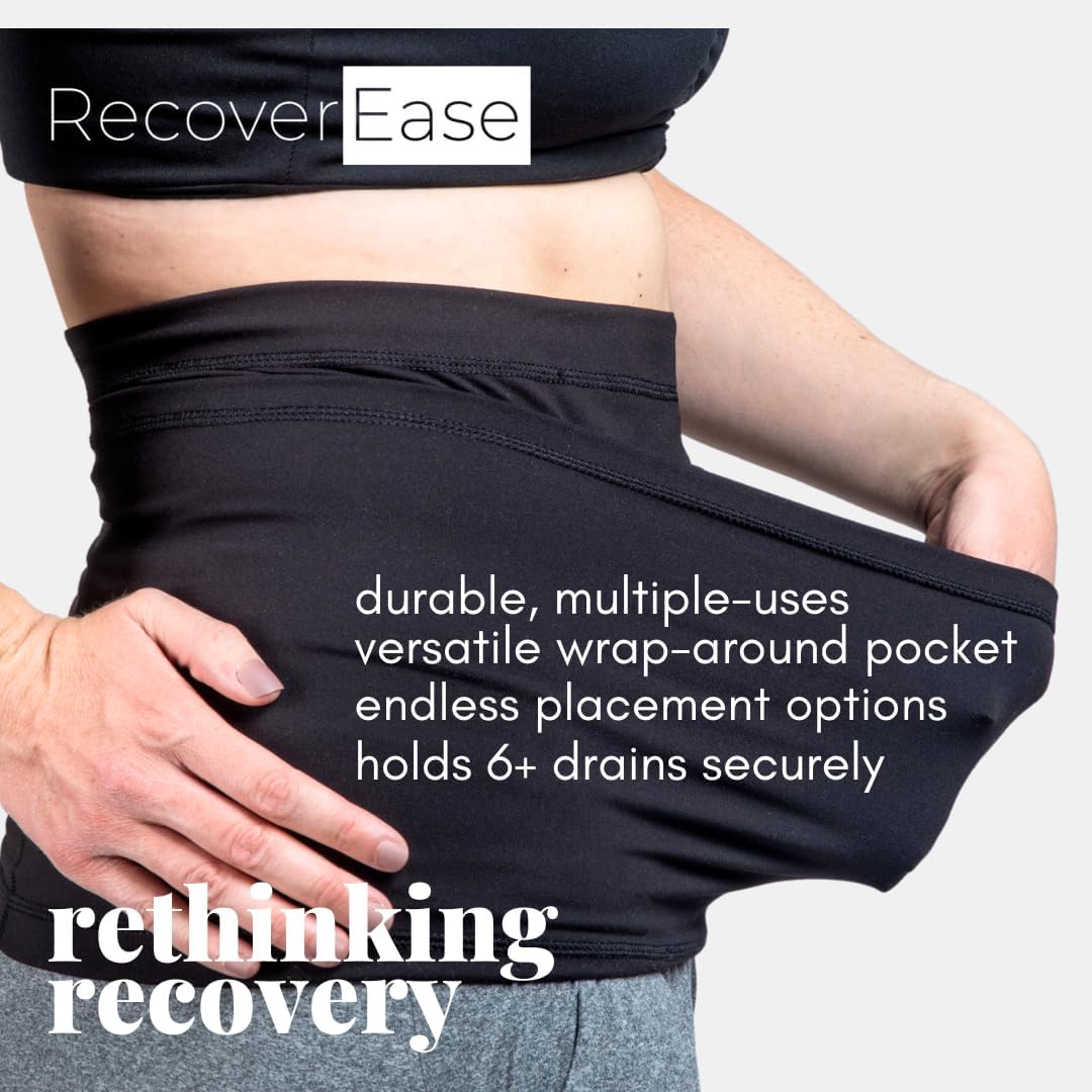 Mastectomy Drain Pouch for Breast Cancer Treatment & Recovery Supplies - Essential Post Surgery Must Haves & Recovery Gift - Comfortable Drain Holder Belt (Small) - Image 4